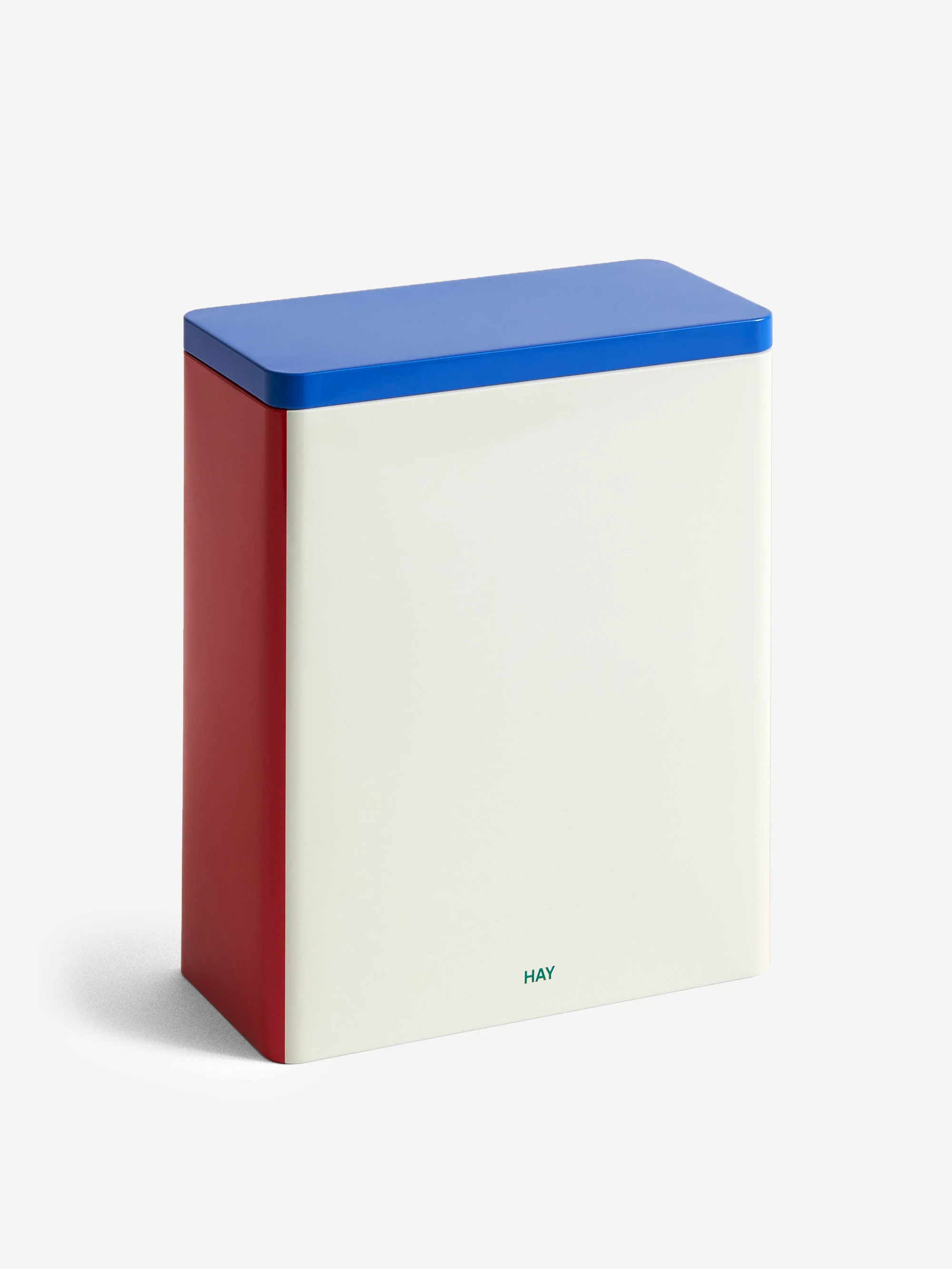 HAY Tin Container X-Large - Off-White, Blue And Red