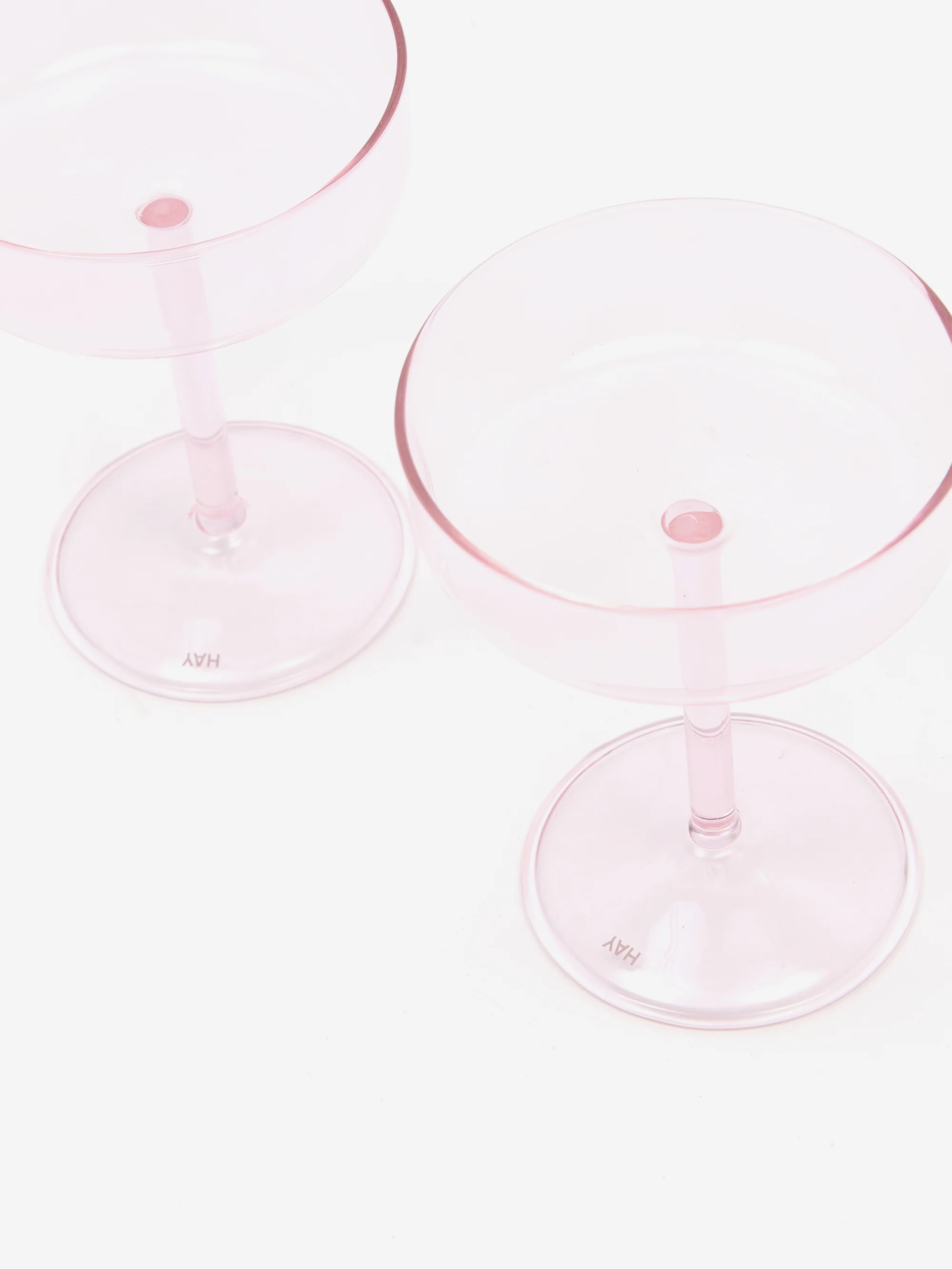 HAY Tint Coupe Glass Set of 2 - Pink - Image 2