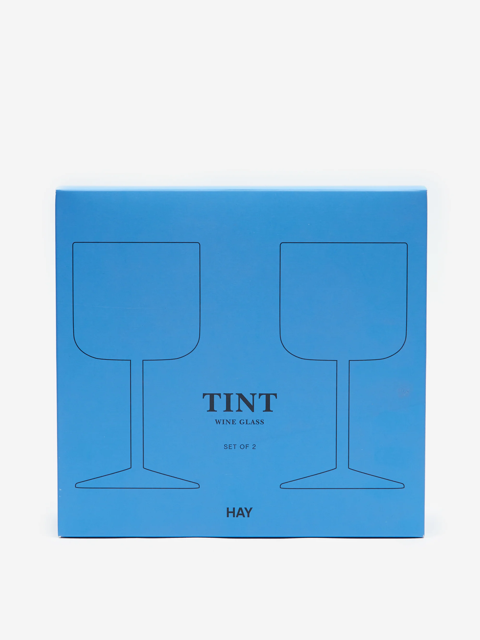 HAY Tint Wine Glass Set of 2 - Blue and Clear - Image 4