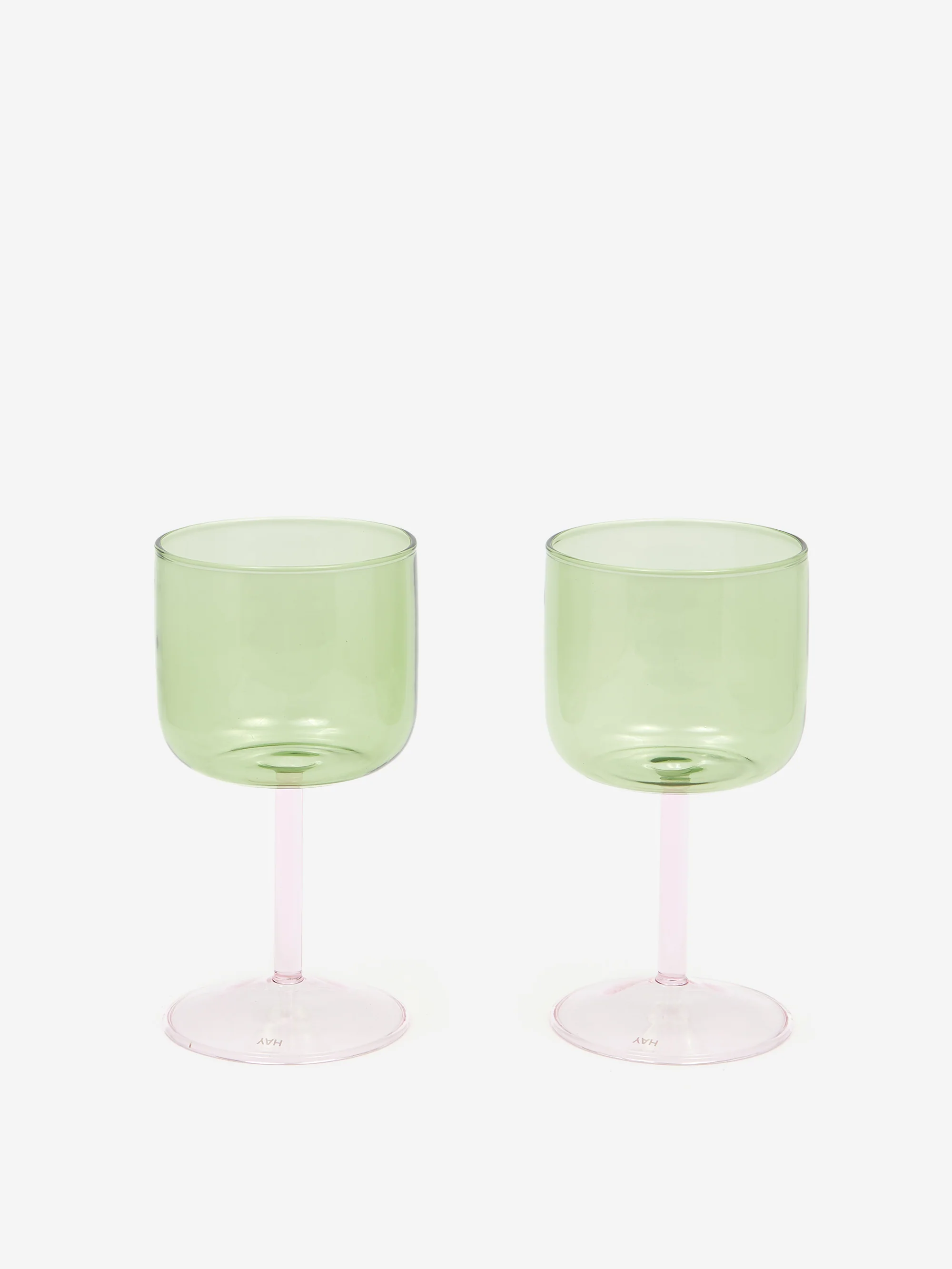 HAY Tint Wine Glass Set of 2 - Green and Pink