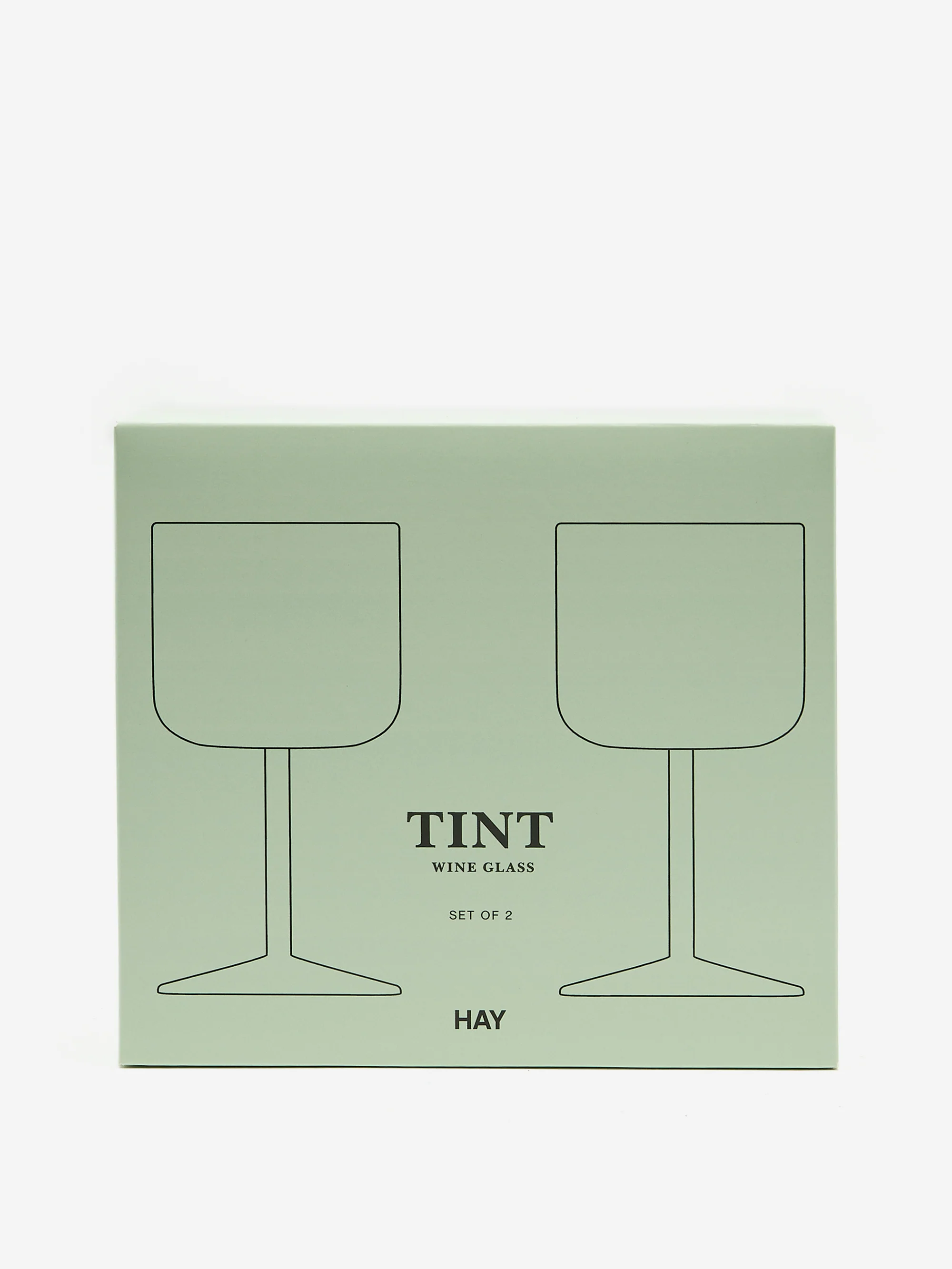 HAY Tint Wine Glass Set of 2 - Green and Pink - Image 4
