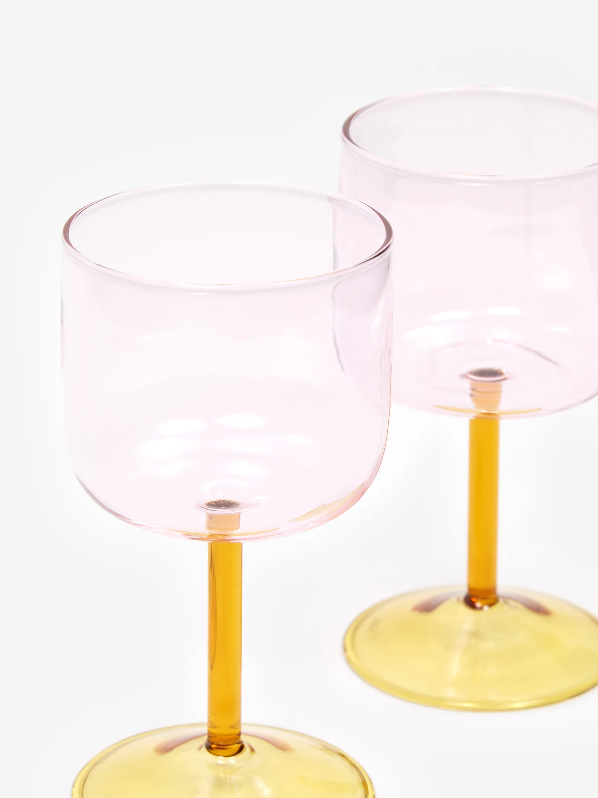 HAY Tint Wine Glass Set of 2 - Pink/Yellow - Image 2