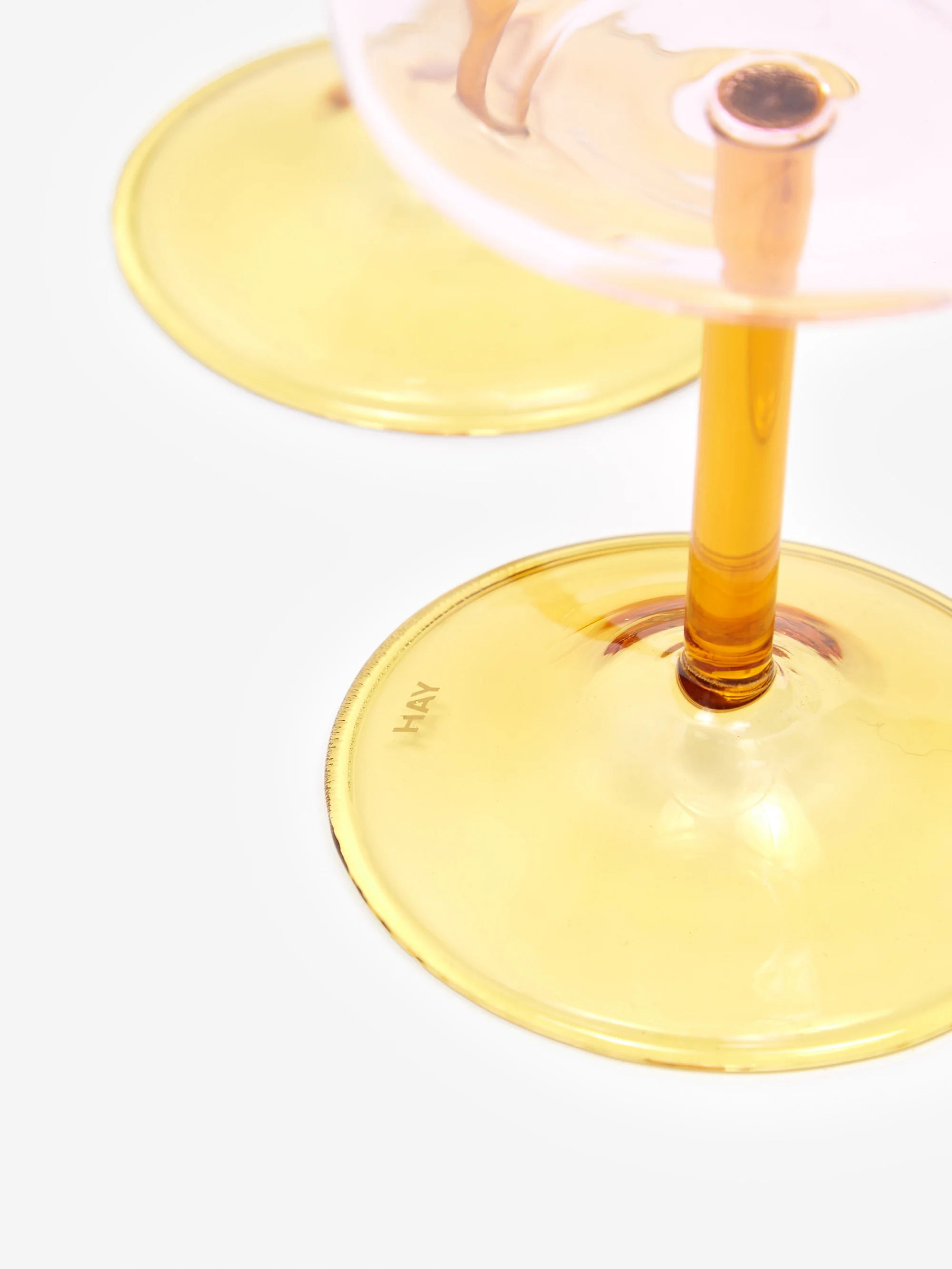 HAY Tint Wine Glass Set of 2 - Pink/Yellow - Image 4
