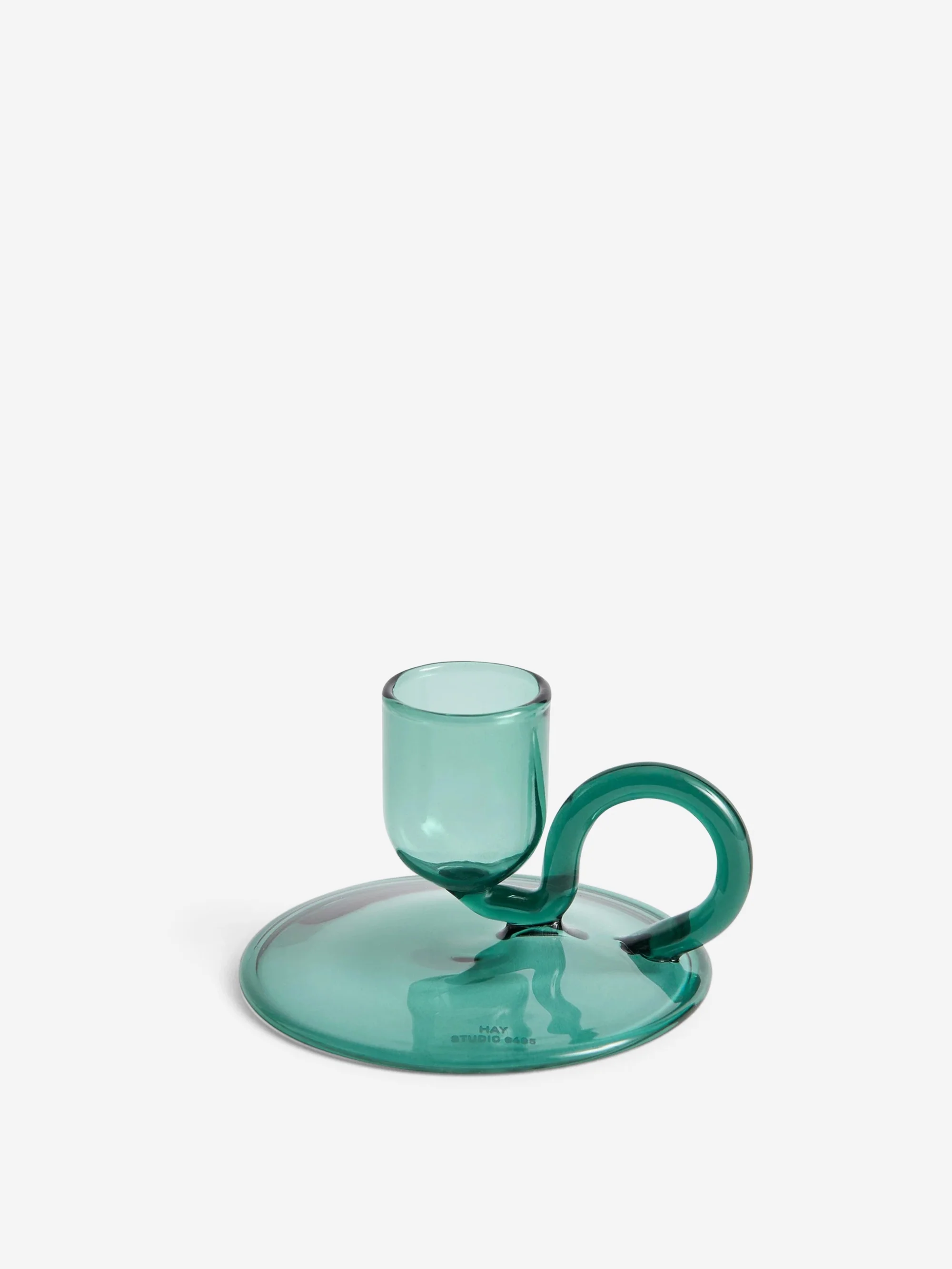 HAY Tiny Candleholder Curved - Aqua