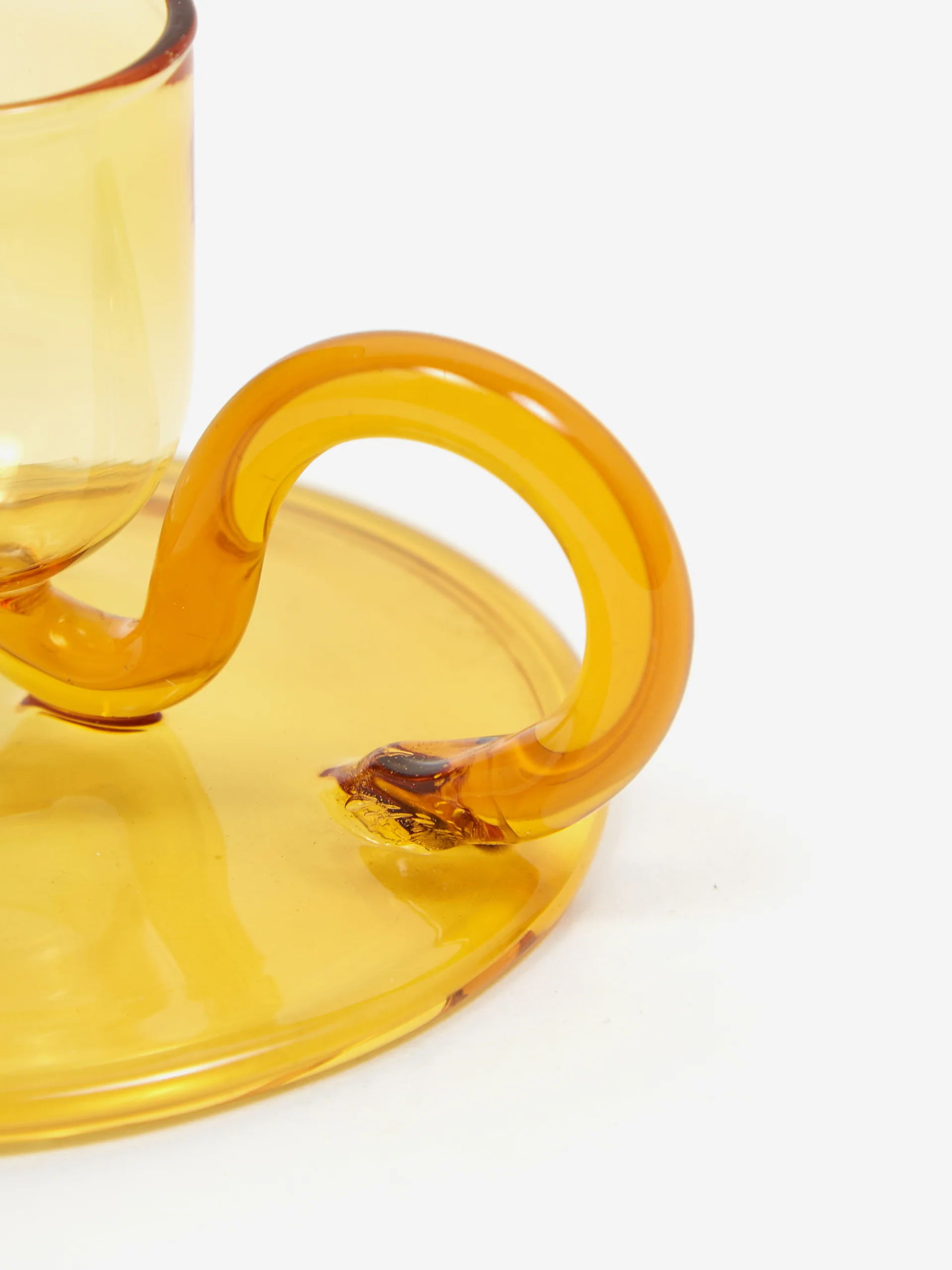 HAY Tiny Candleholder Curved - Yellow - Image 2