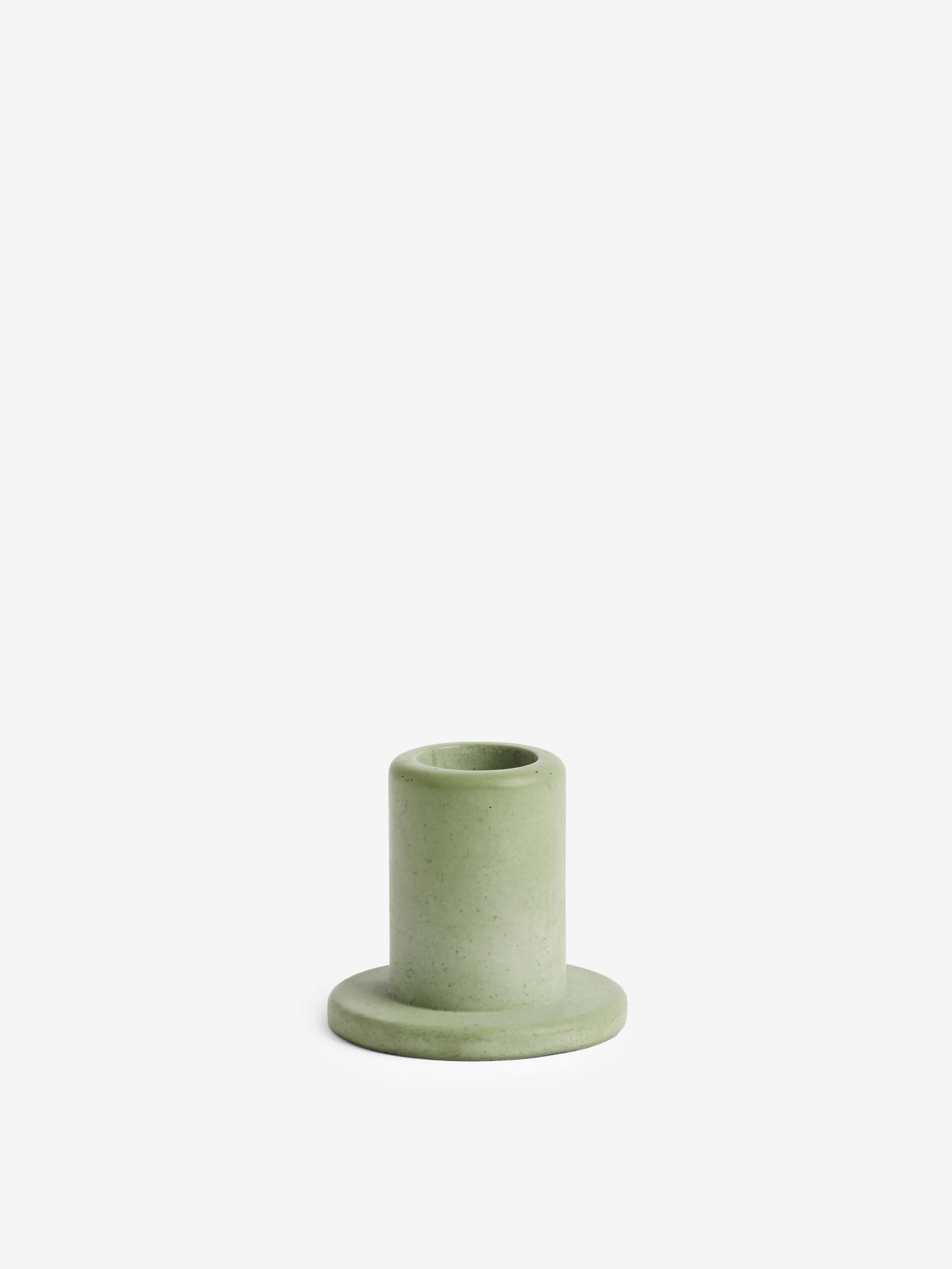 HAY Tube Candleholder Concrete - Dusty Green