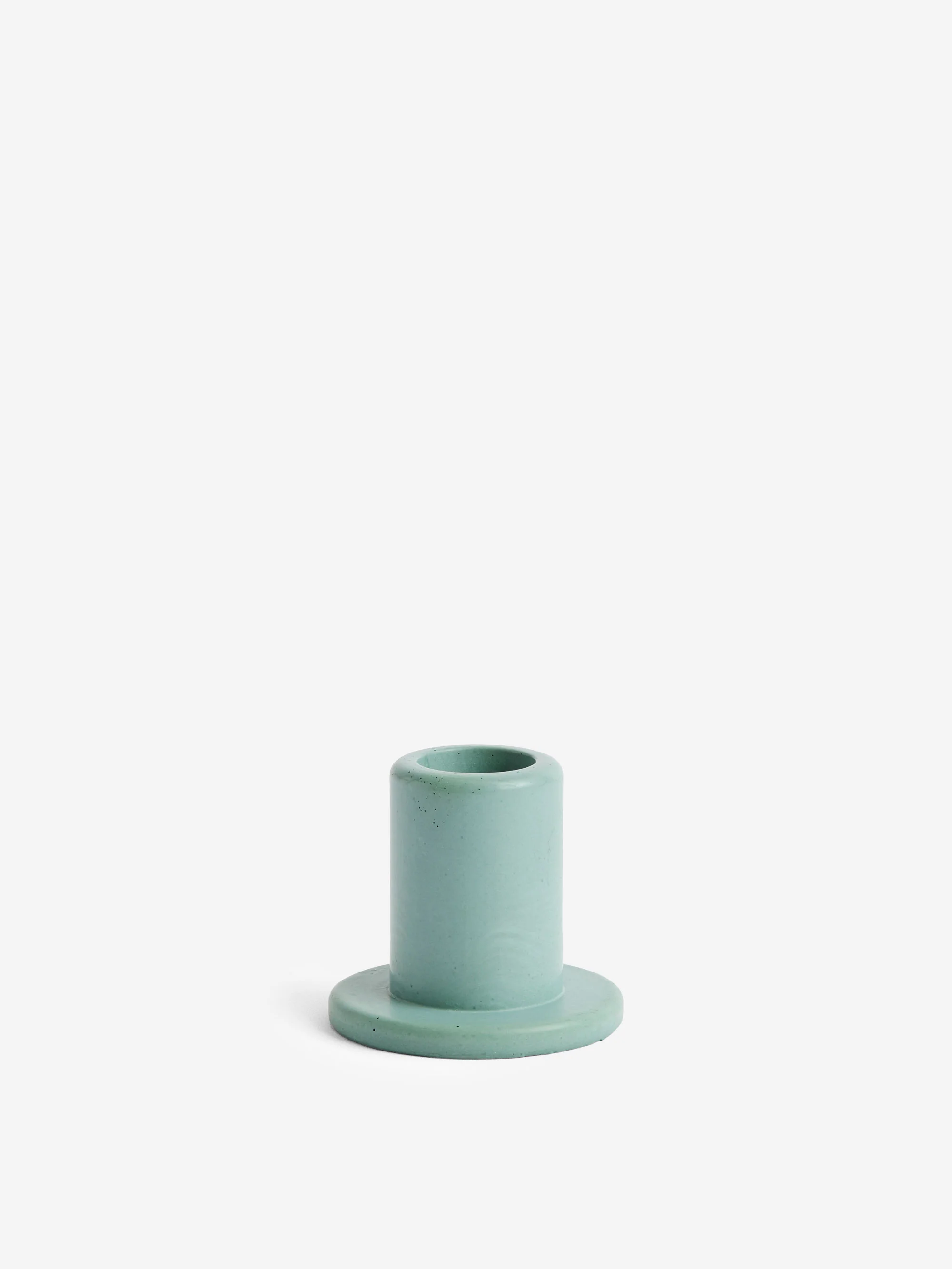 HAY Tube Candleholder Concrete - Emerald Green