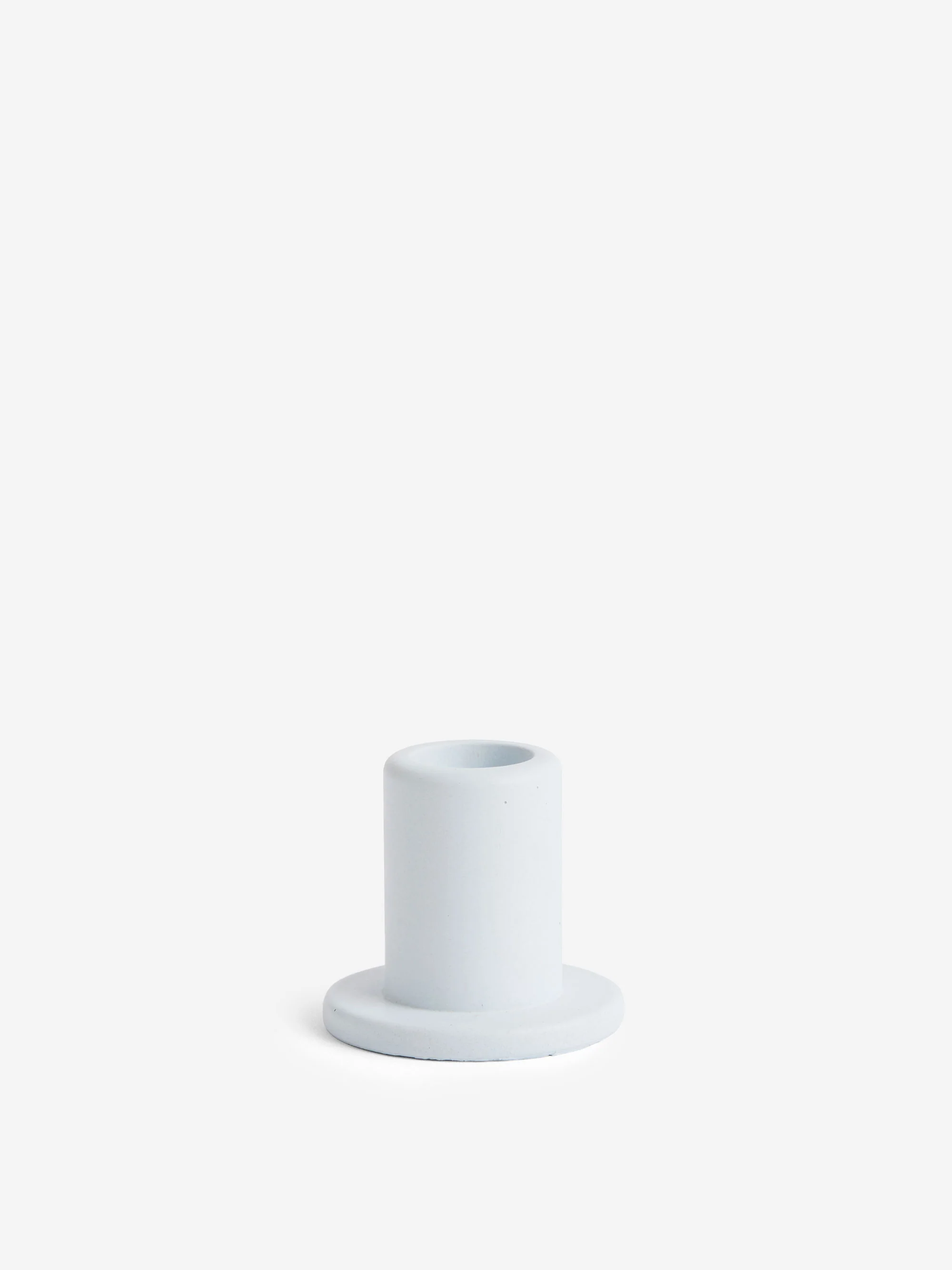 HAY Tube Candleholder Concrete - Light Blue