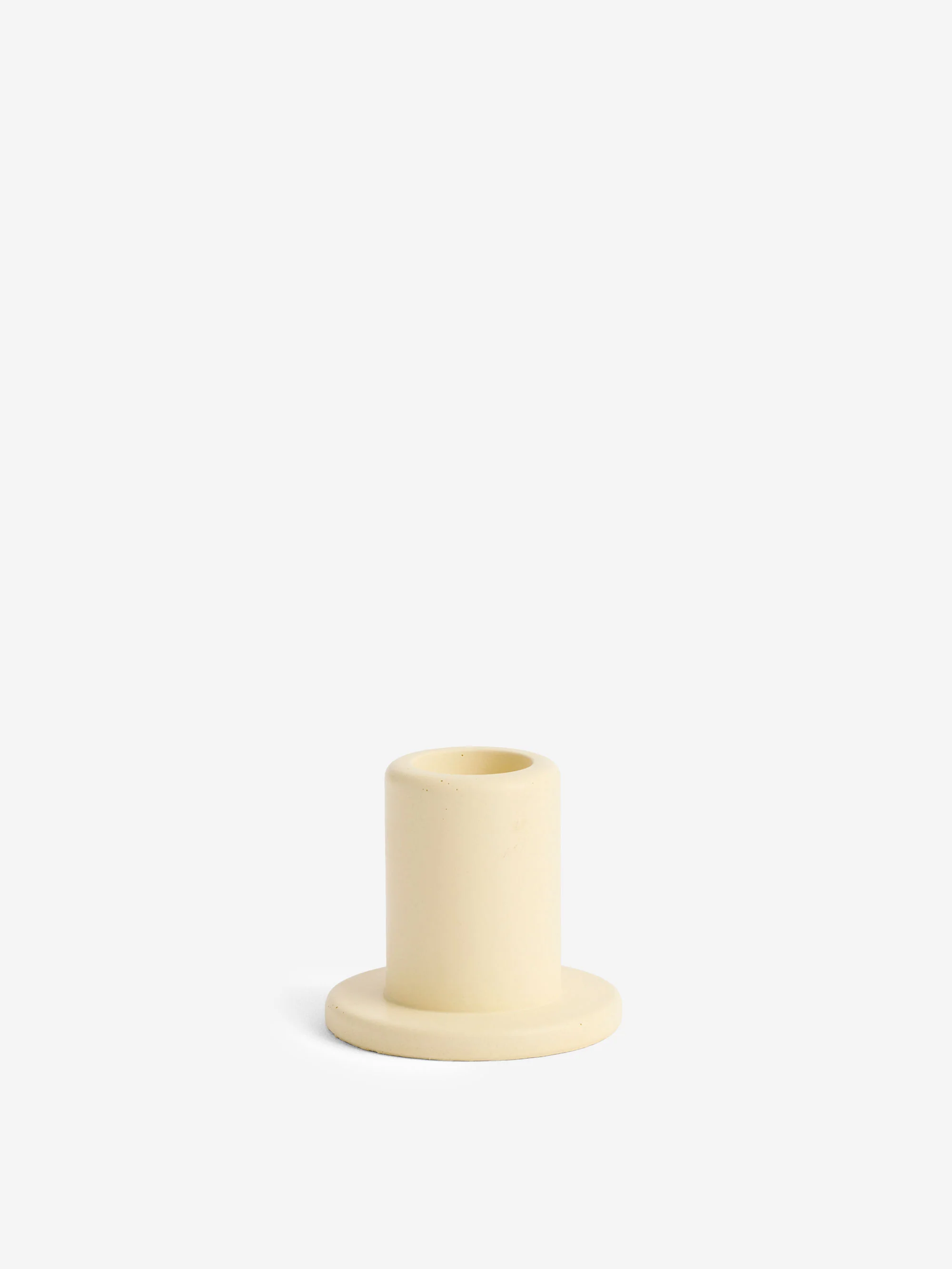 HAY Tube Candleholder Concrete - Lime Yellow