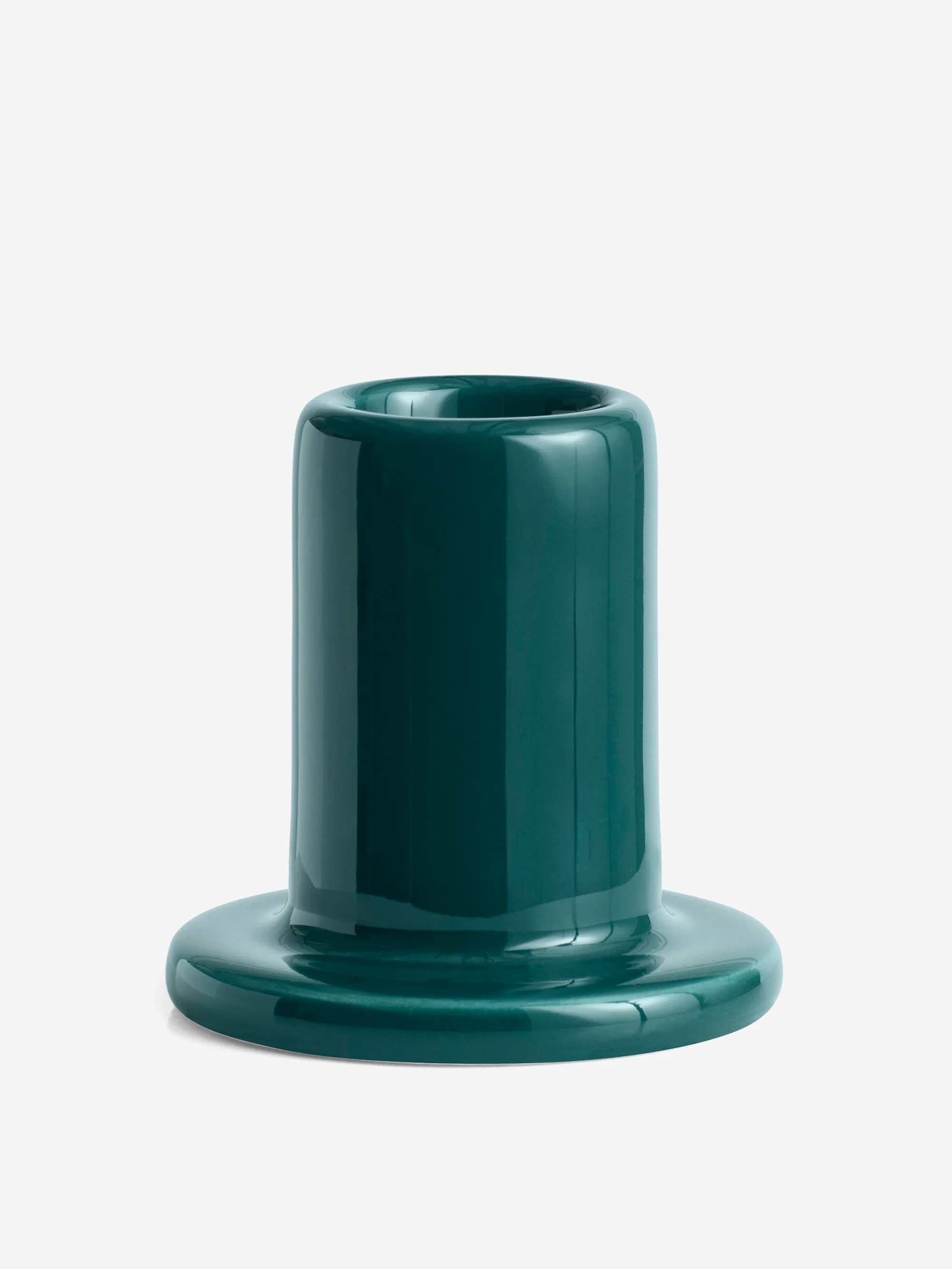 HAY Tube Candleholder Small - Dark green