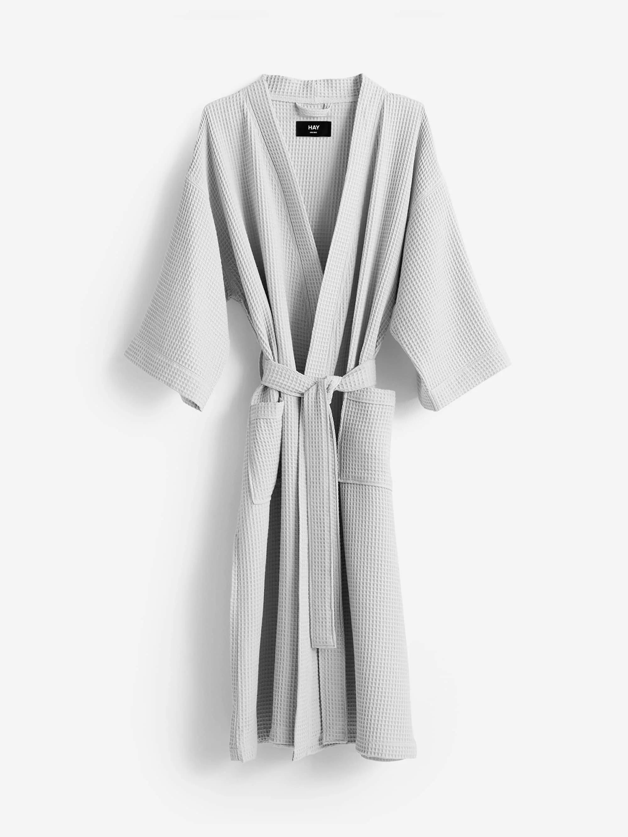 HAY Waffle Bathroom Robe - Grey