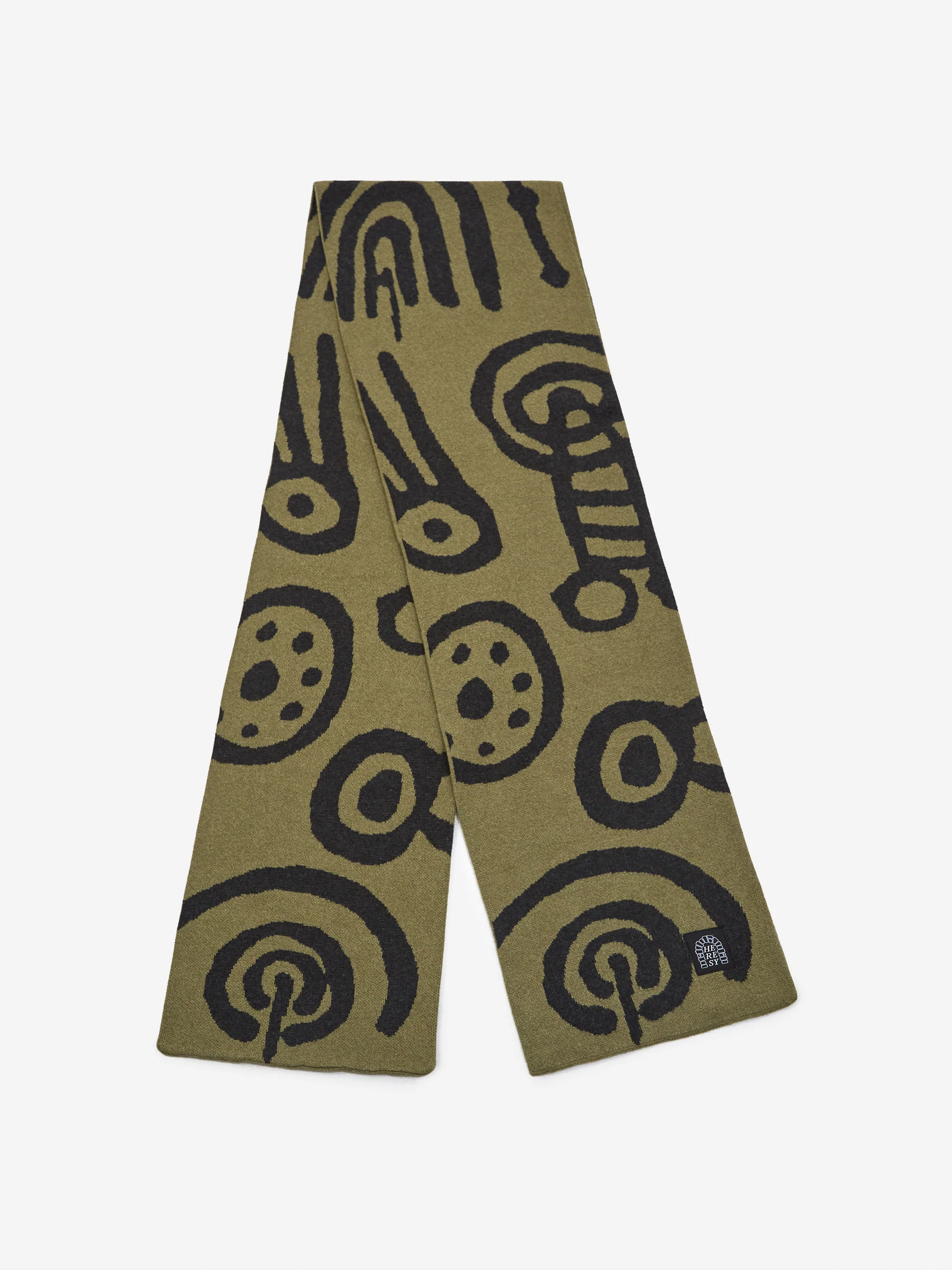 Heresy Carvings Scarf - Green