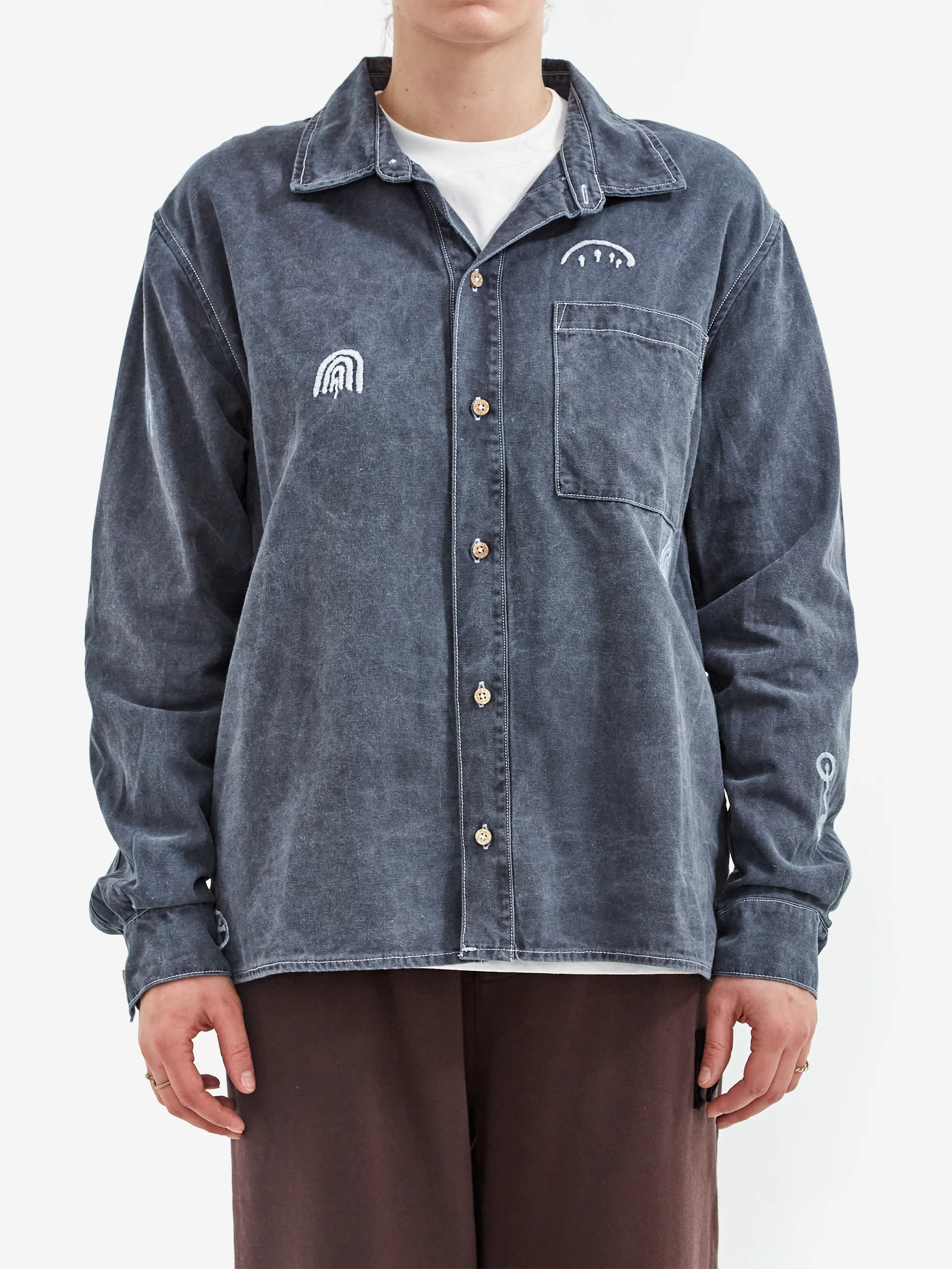 Heresy Carvings Shirt - Navy