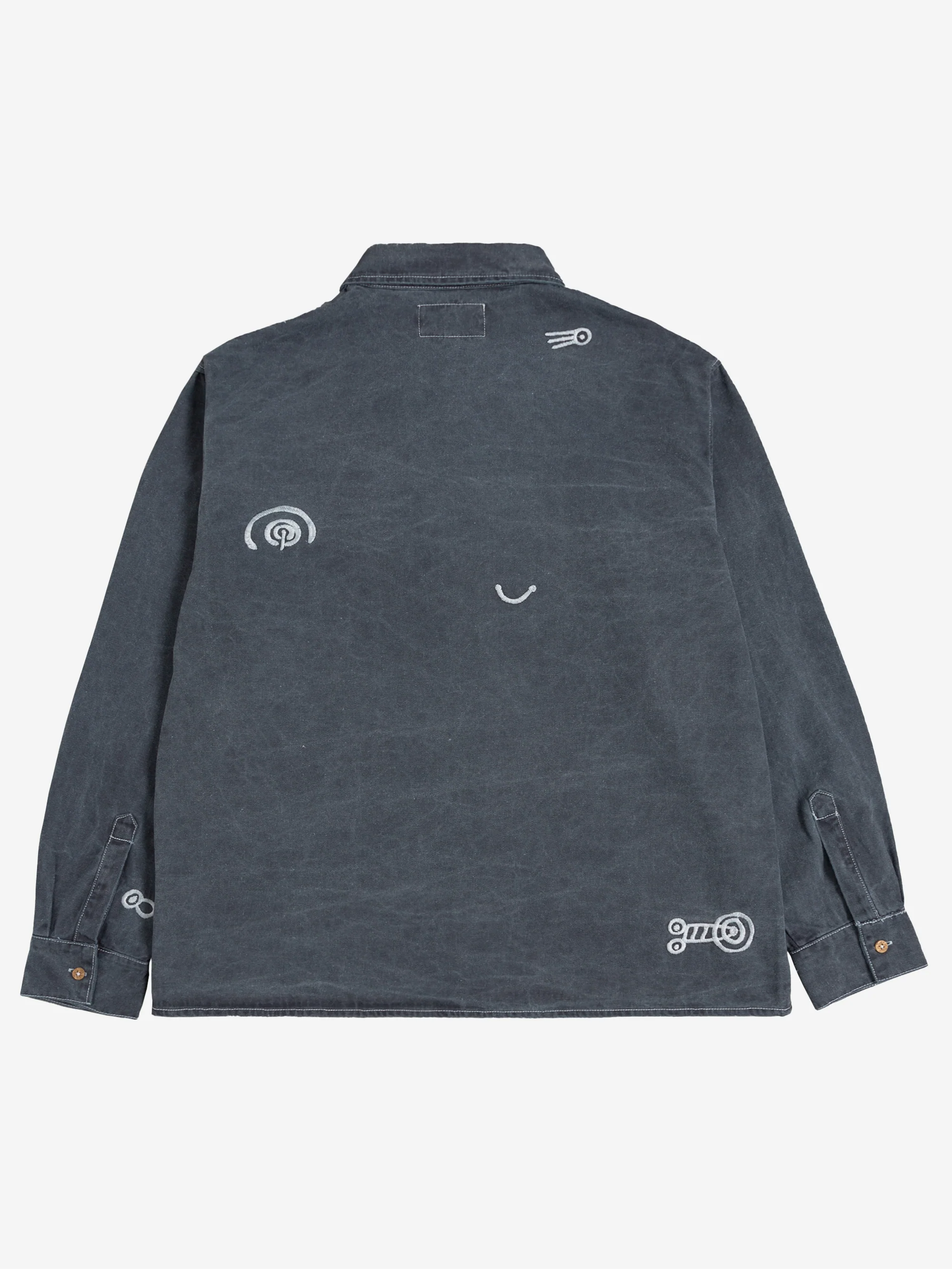 Heresy Carvings Shirt - Navy - Image 6