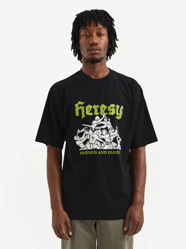 Heresy Friends & Family T-Shirt - Black - Image 4