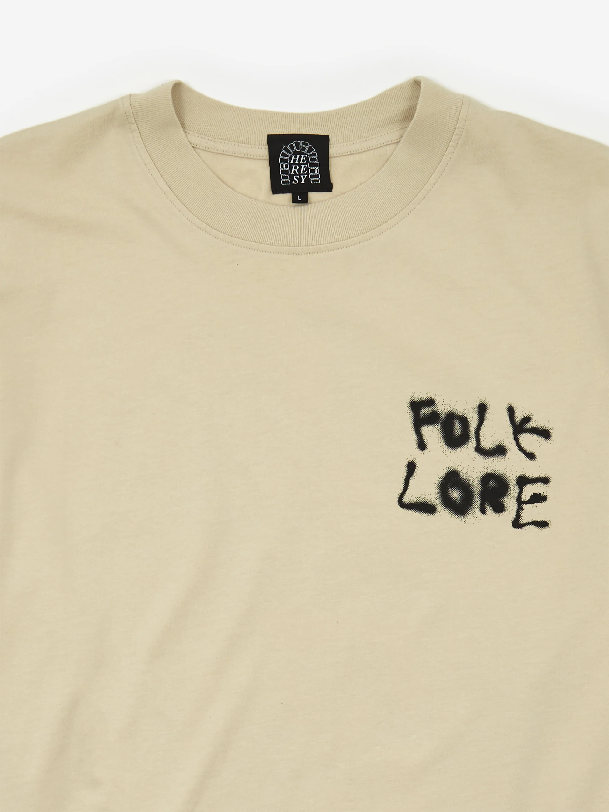 Heresy Us Folk Longsleeve T-Shirt - Putty - Image 3