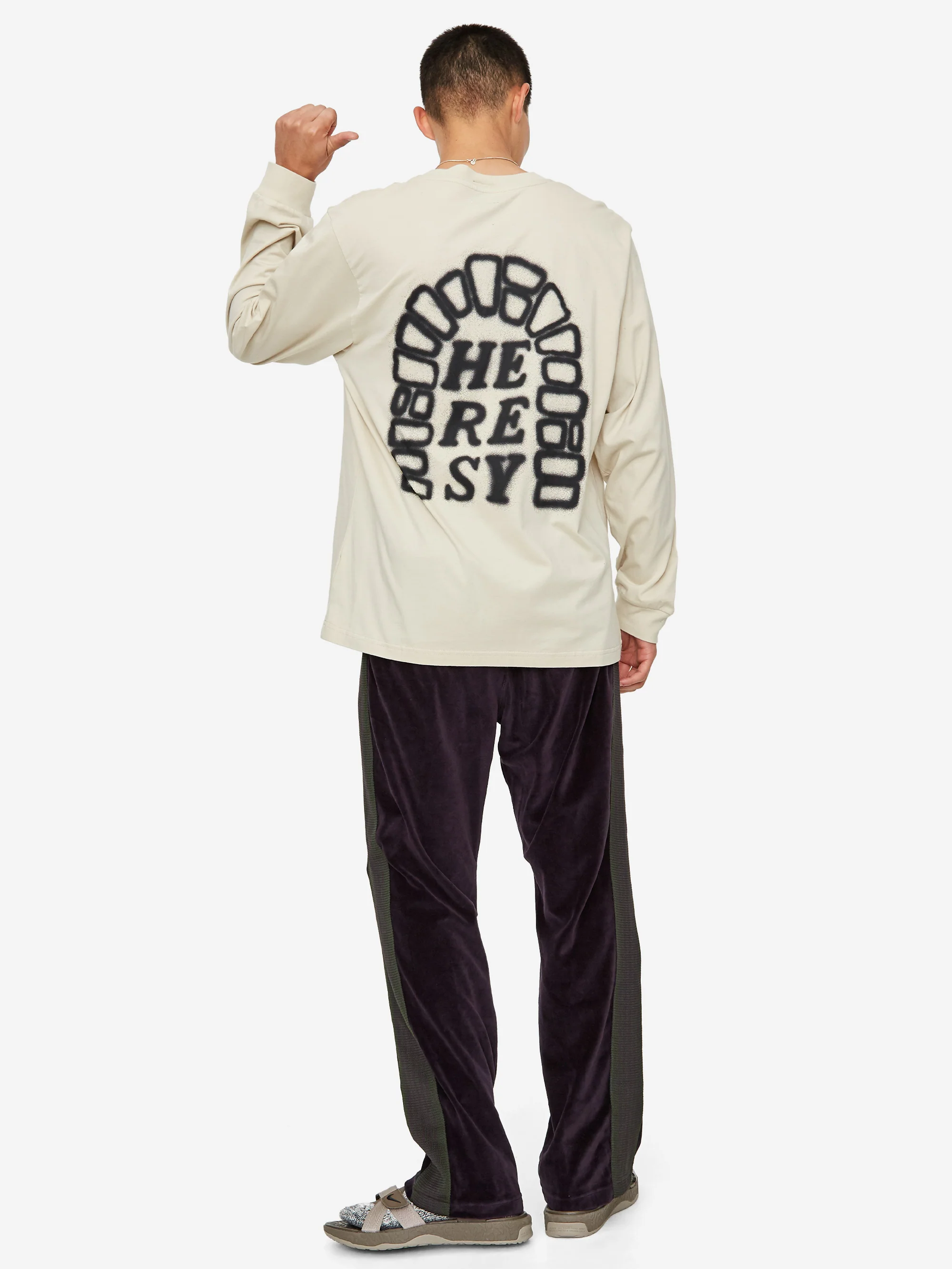 Heresy Us Folk Longsleeve T-Shirt - Putty - Image 8