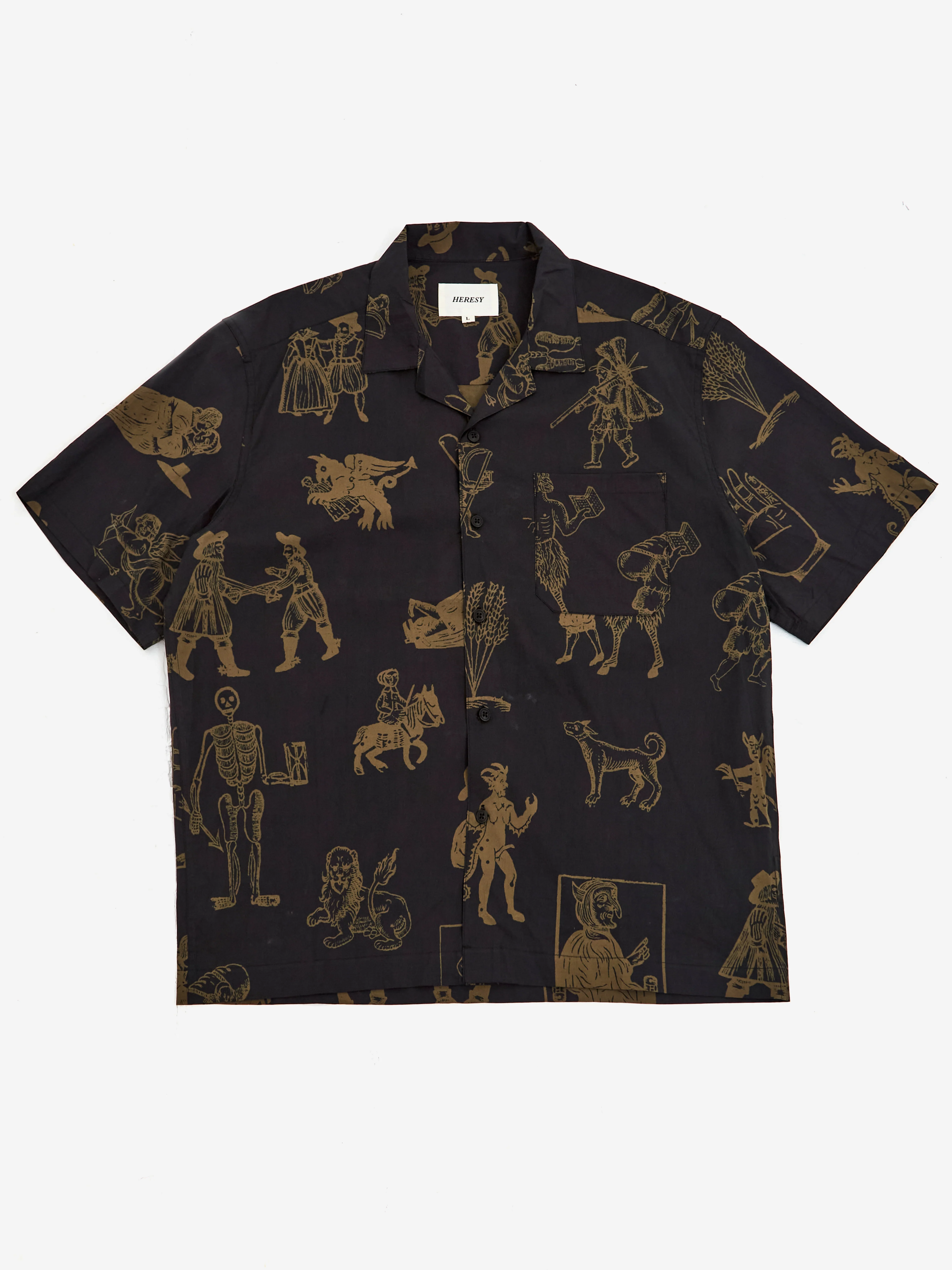 Heresy Woodcut Shirt - Black