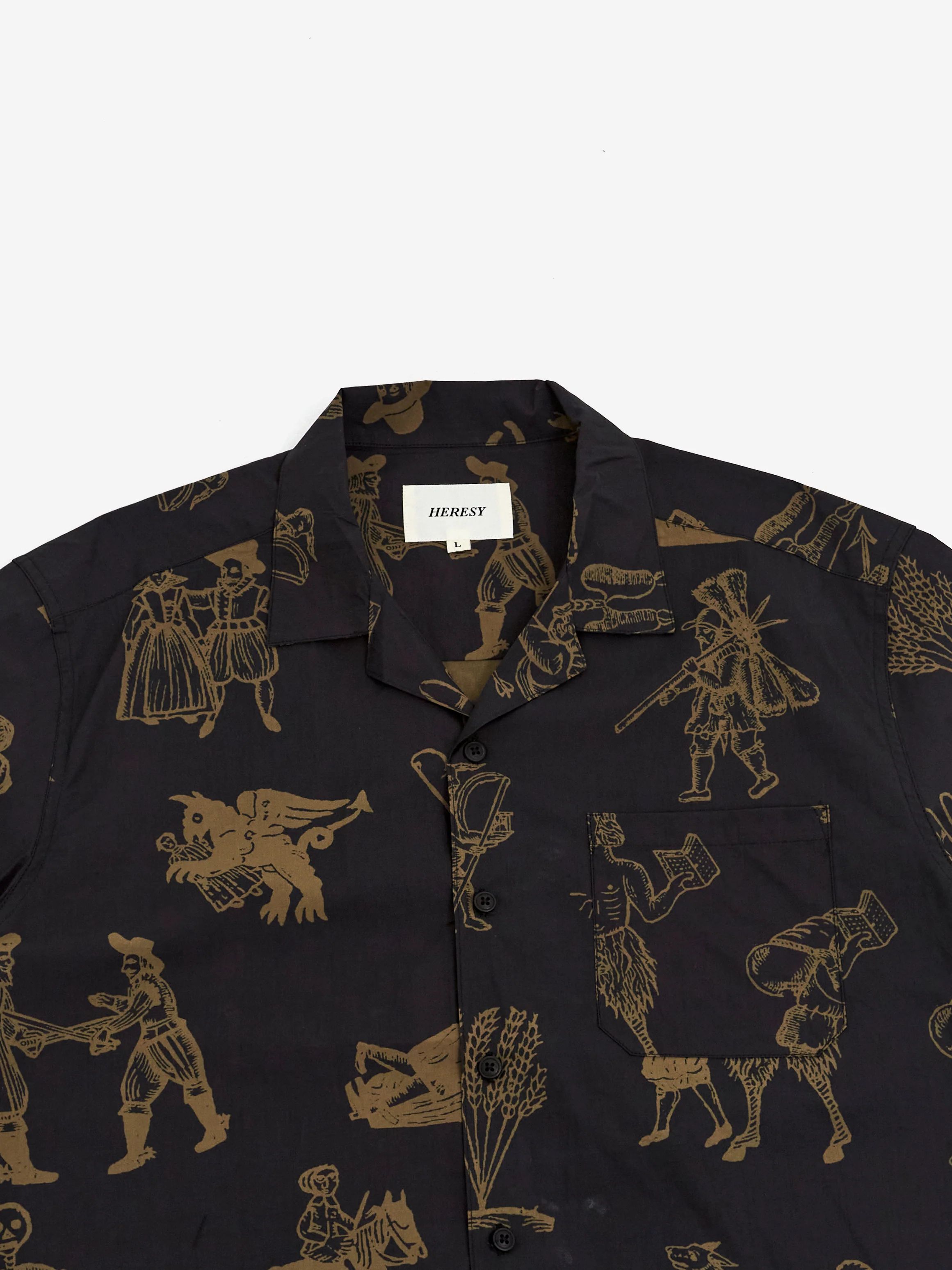 Heresy Woodcut Shirt - Black - Image 3