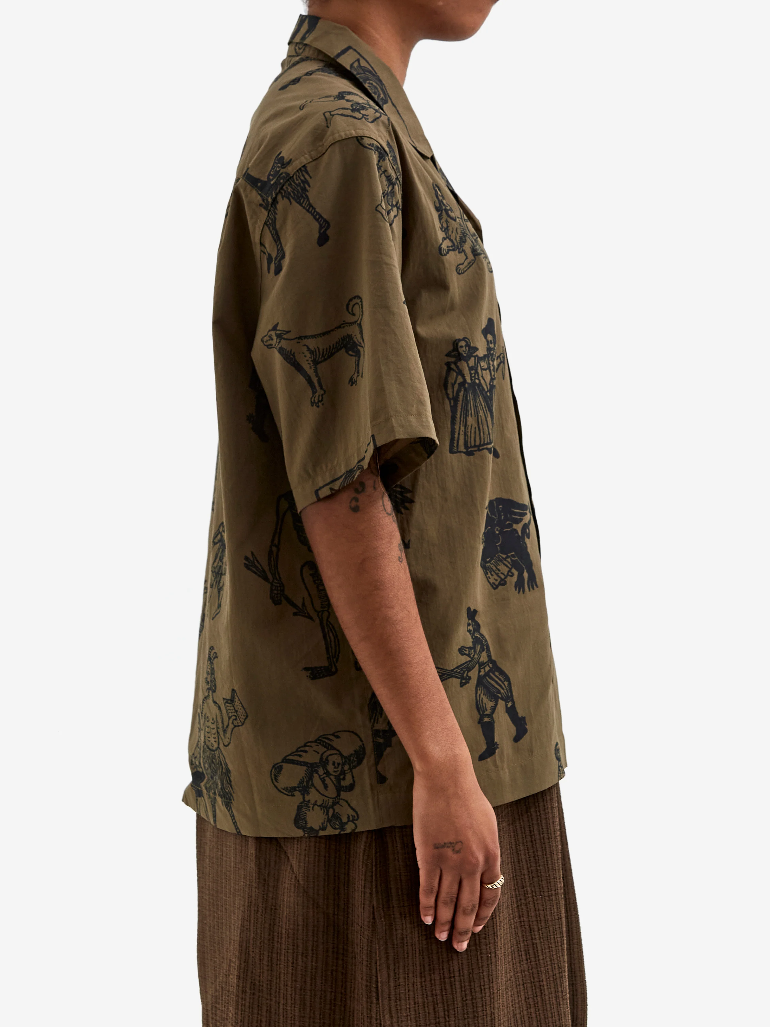 Heresy Woodcut Shirt - Green - Image 2