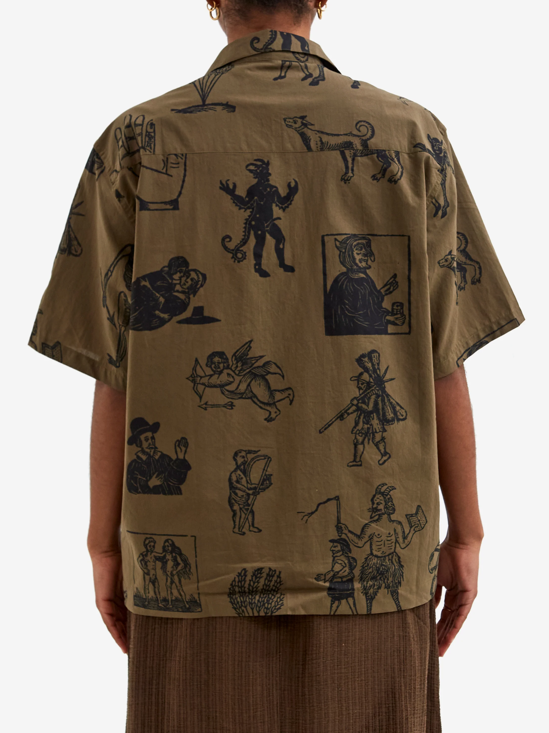 Heresy Woodcut Shirt - Green - Image 3