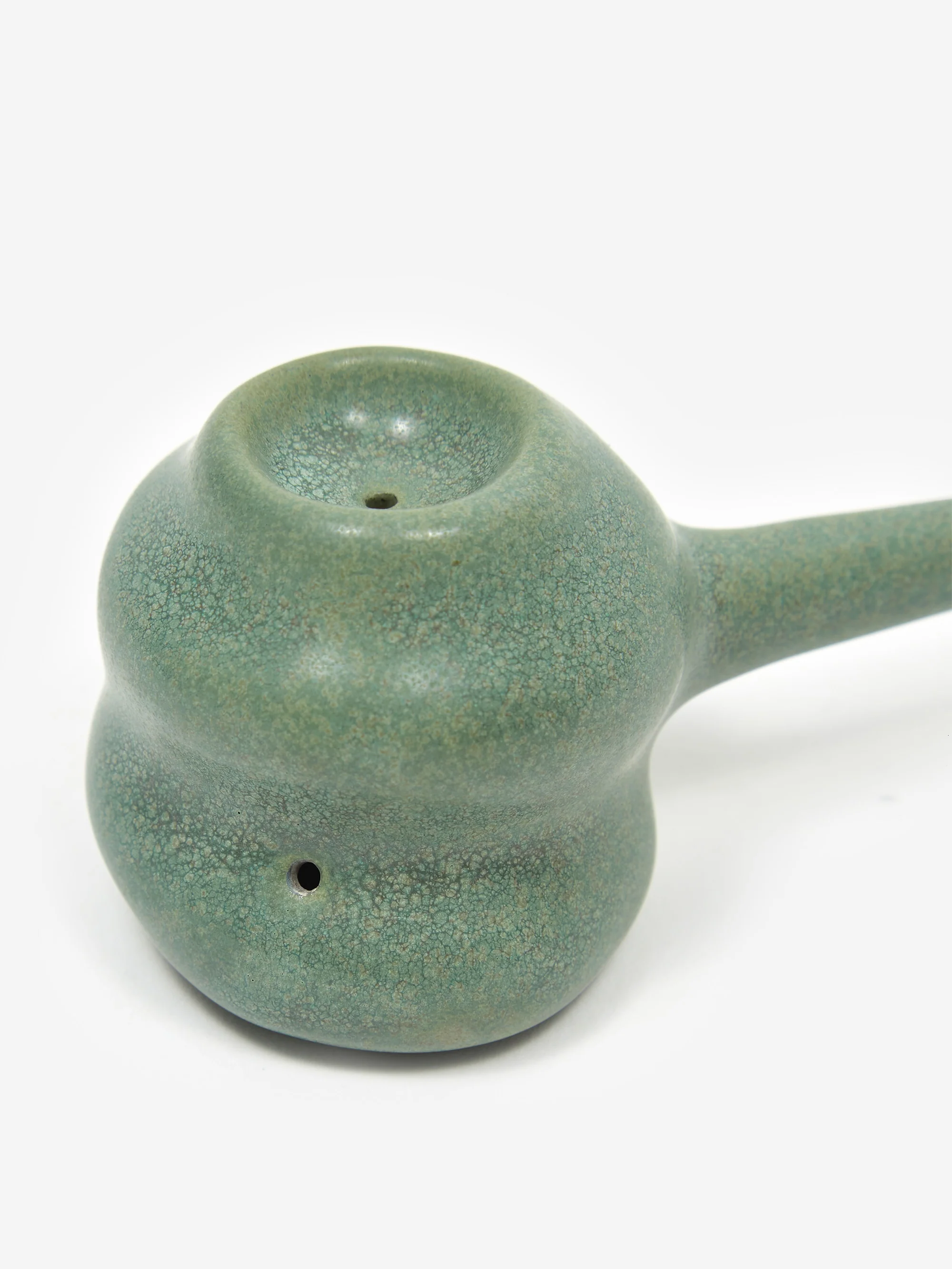 High Minds Handmade Ceramic Single Chamber Pipe - Green - Image 3