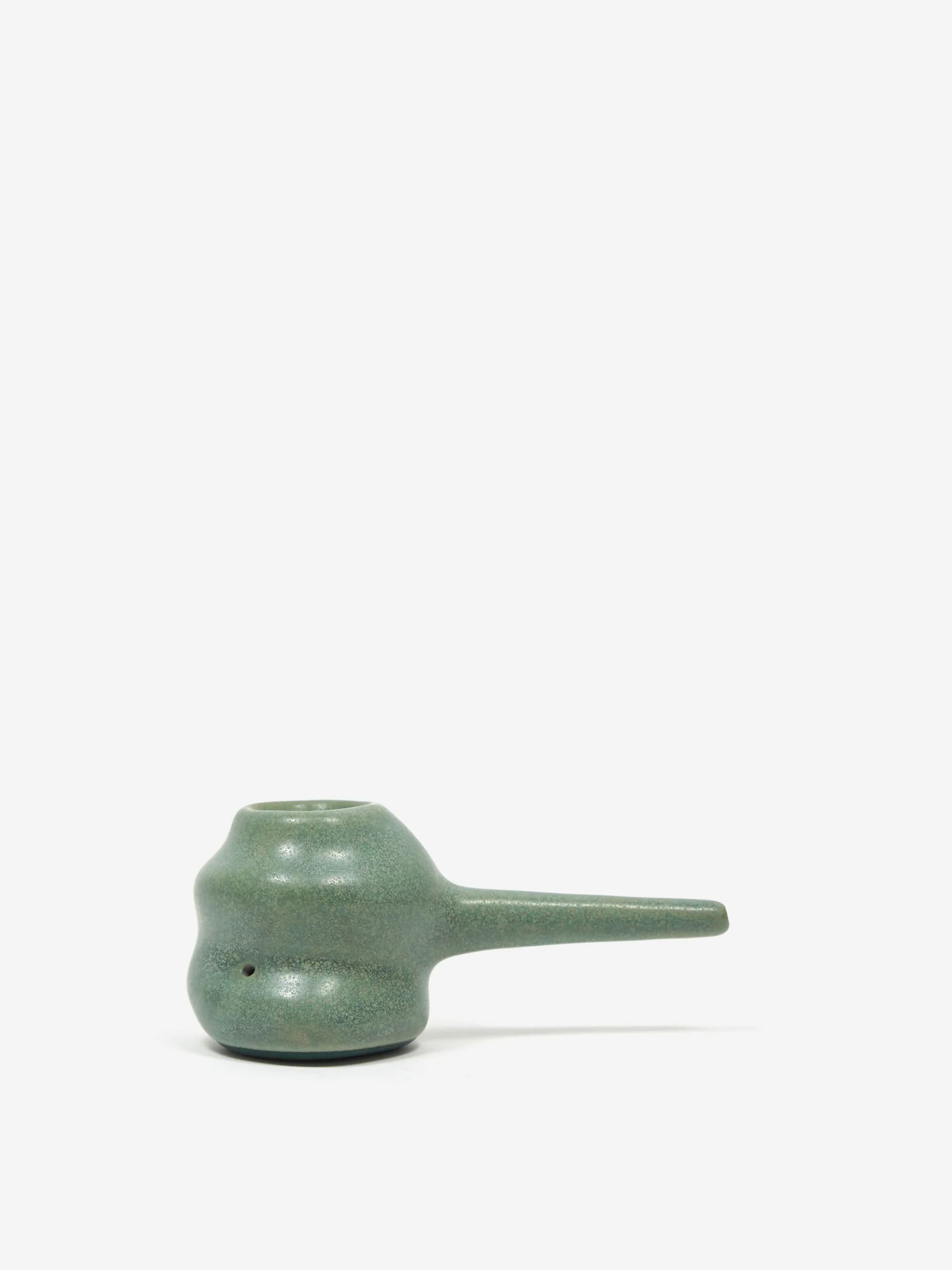High Minds Handmade Ceramic Single Chamber Pipe - Green - Image 4