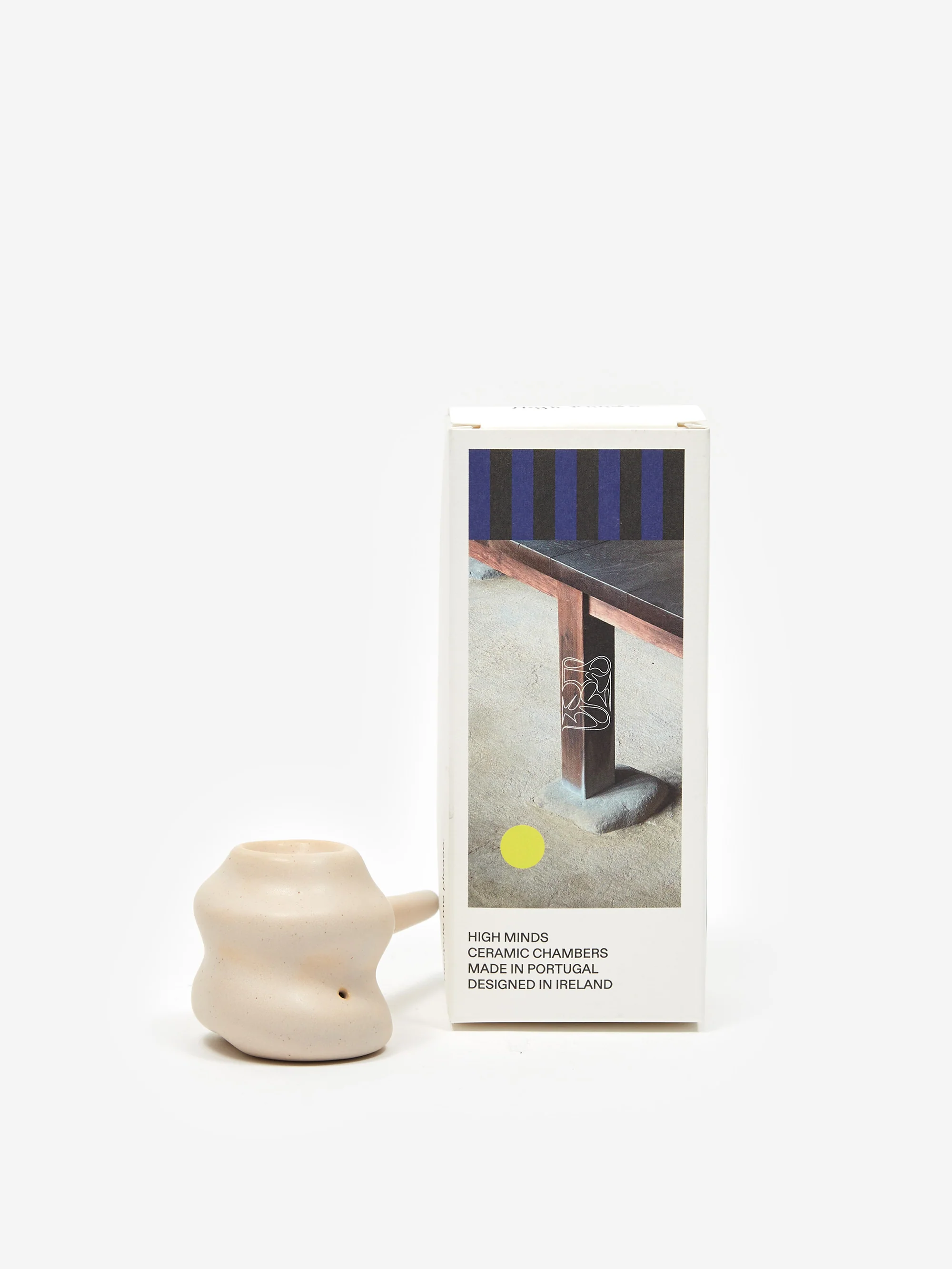High Minds Handmade Ceramic Single Chamber Pipe - Sand - Image 2