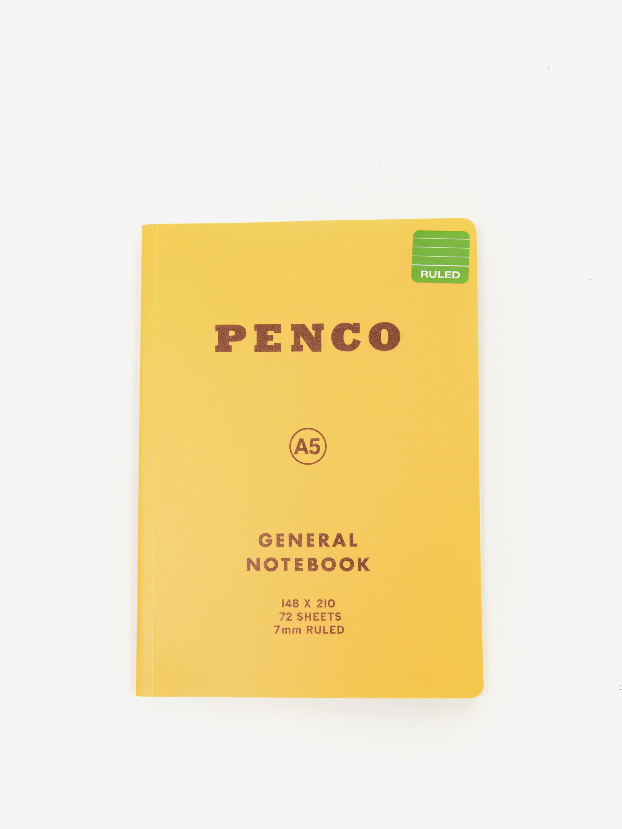 Hightide Penco Soft PP Notebook Ruled A5 - Yellow