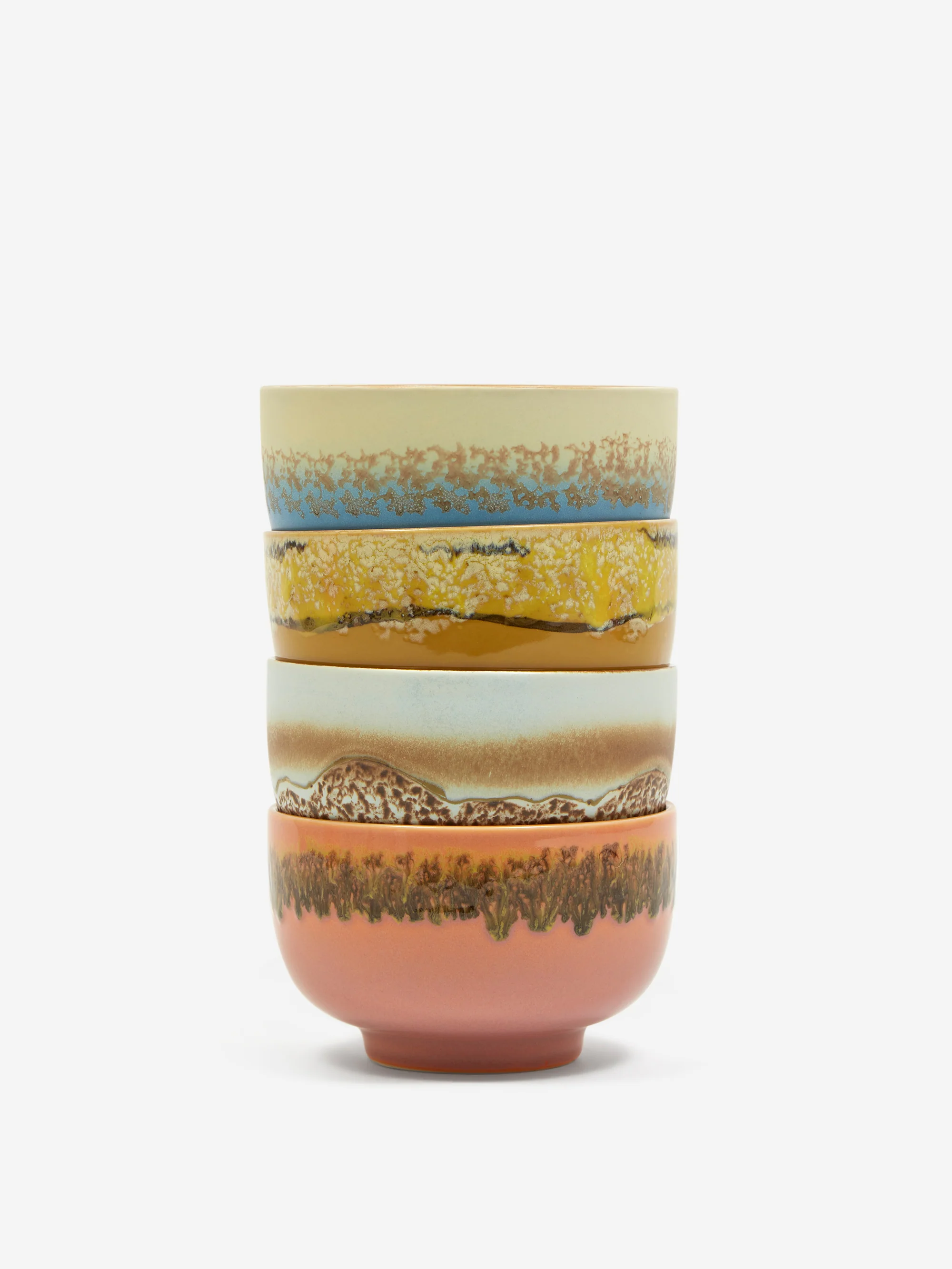 HK Living Noodle Bowls (Set of 4) - Seabreeze
