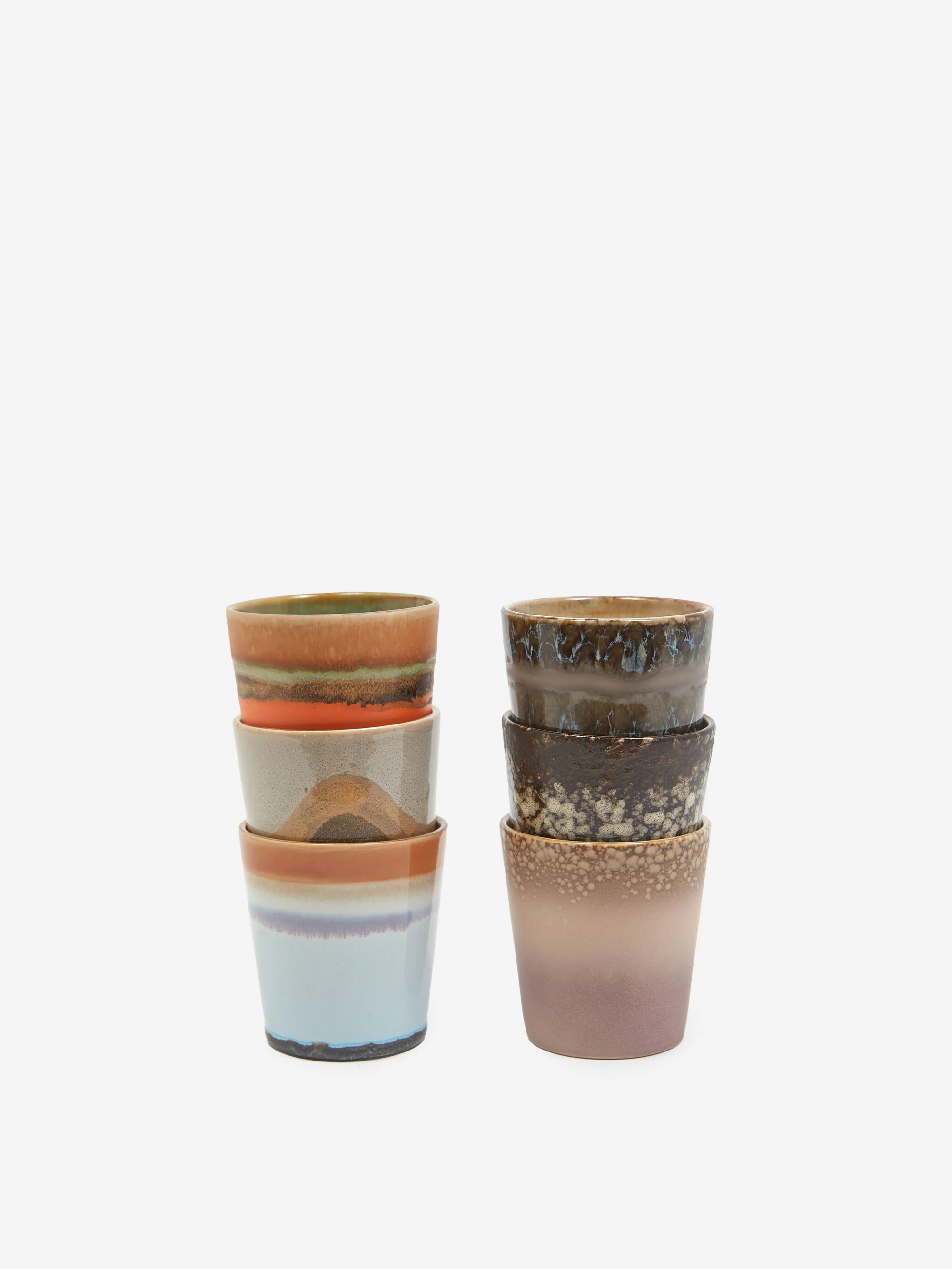 HKLiving 70s Ceramic Coffee Mugs (Set of 6) - Elements - Image 2