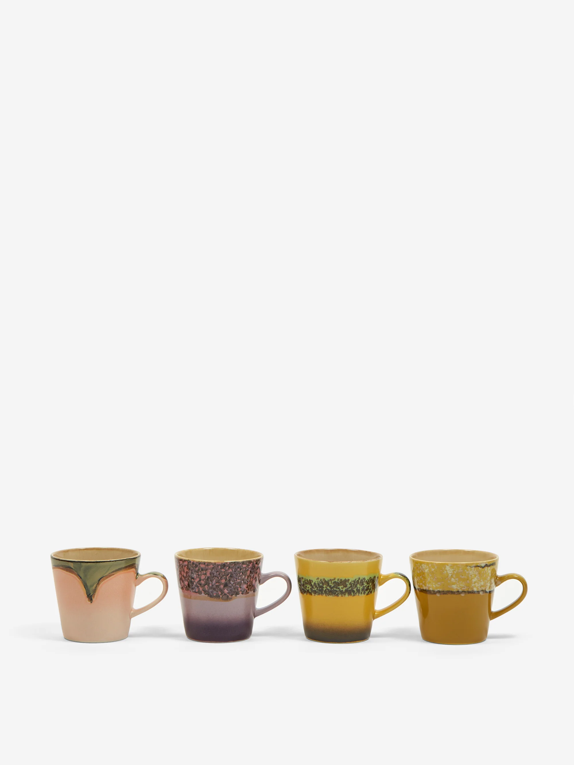 HKLiving 70s Ceramics Americano Mugs (Set of 4) - Radiant