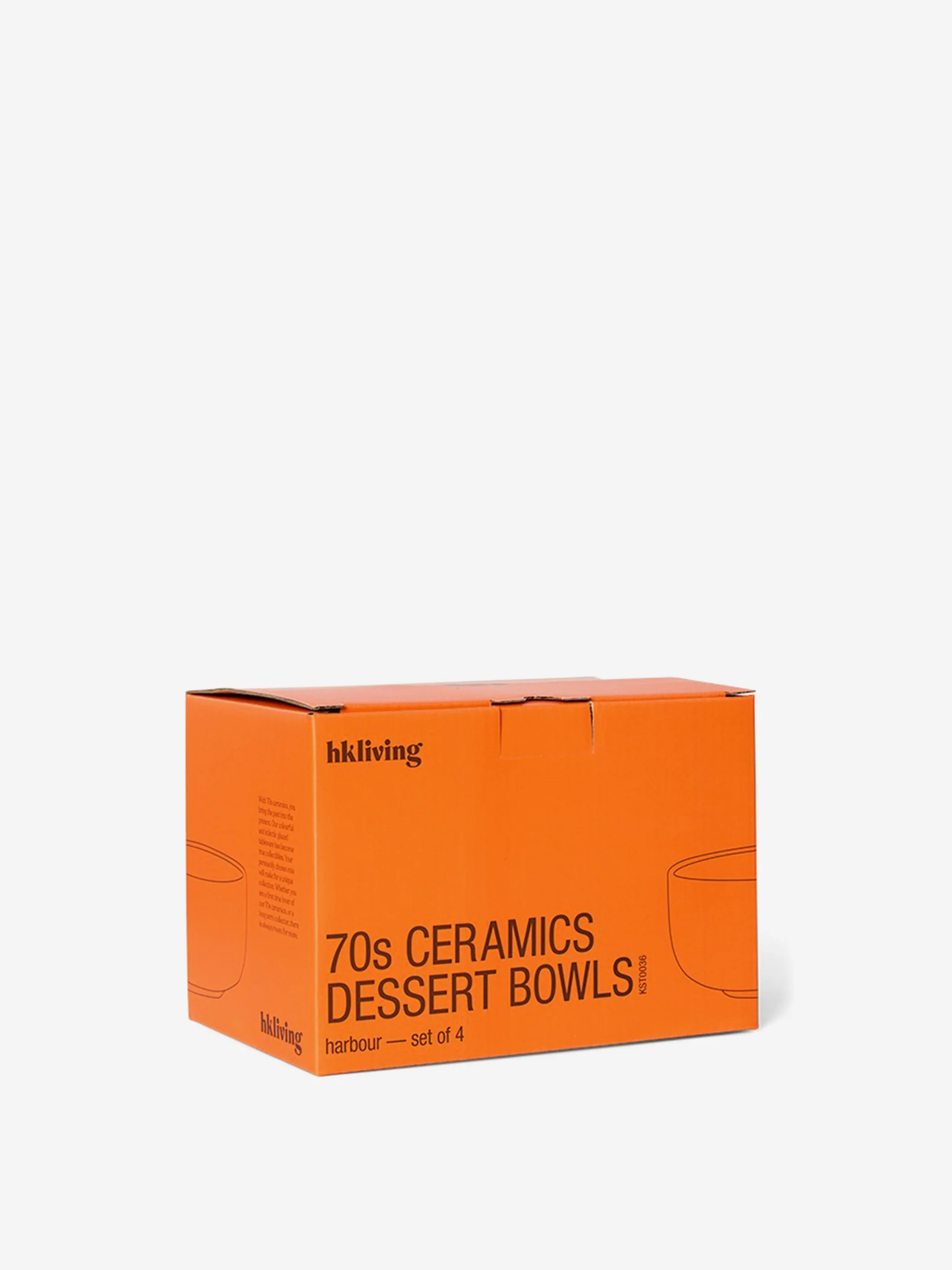 HKLiving 70s Ceramics Dessert Bowls - Harbour (Set of 4) - Image 3