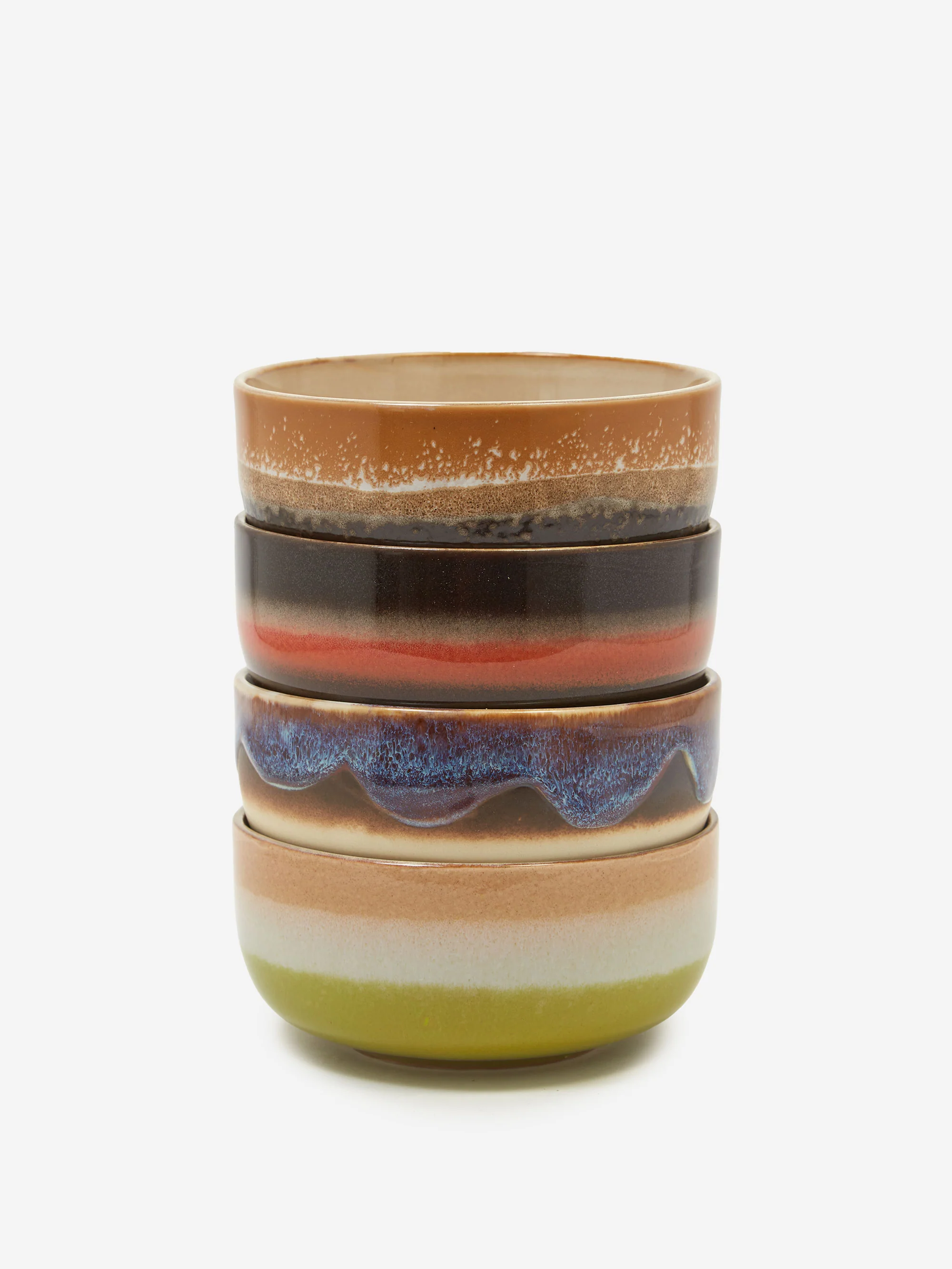 HKLiving 70s Ceramics Dessert Bowls (Set of 4) - Humus
