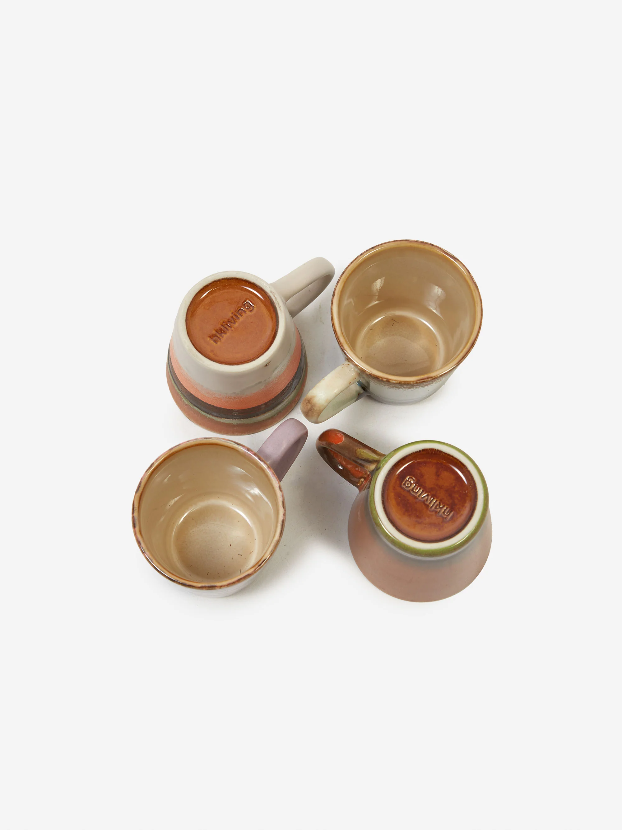 HKLiving 70s Ceramics Espresso Mugs (Set Of 4) - Retro - Image 2