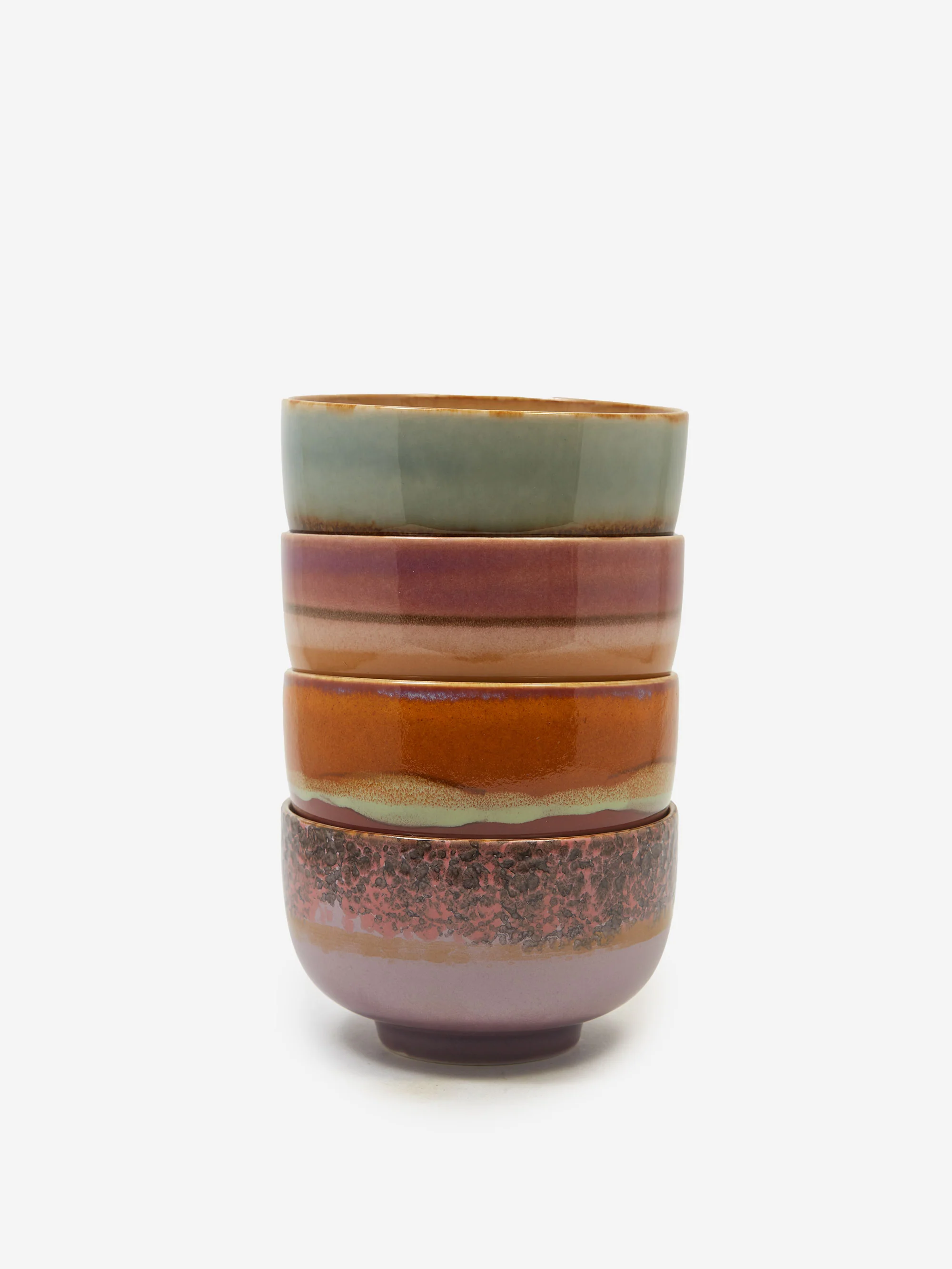 HKLiving 70s Ceramics Noodle Bowls (Set Of 4) - Geyser
