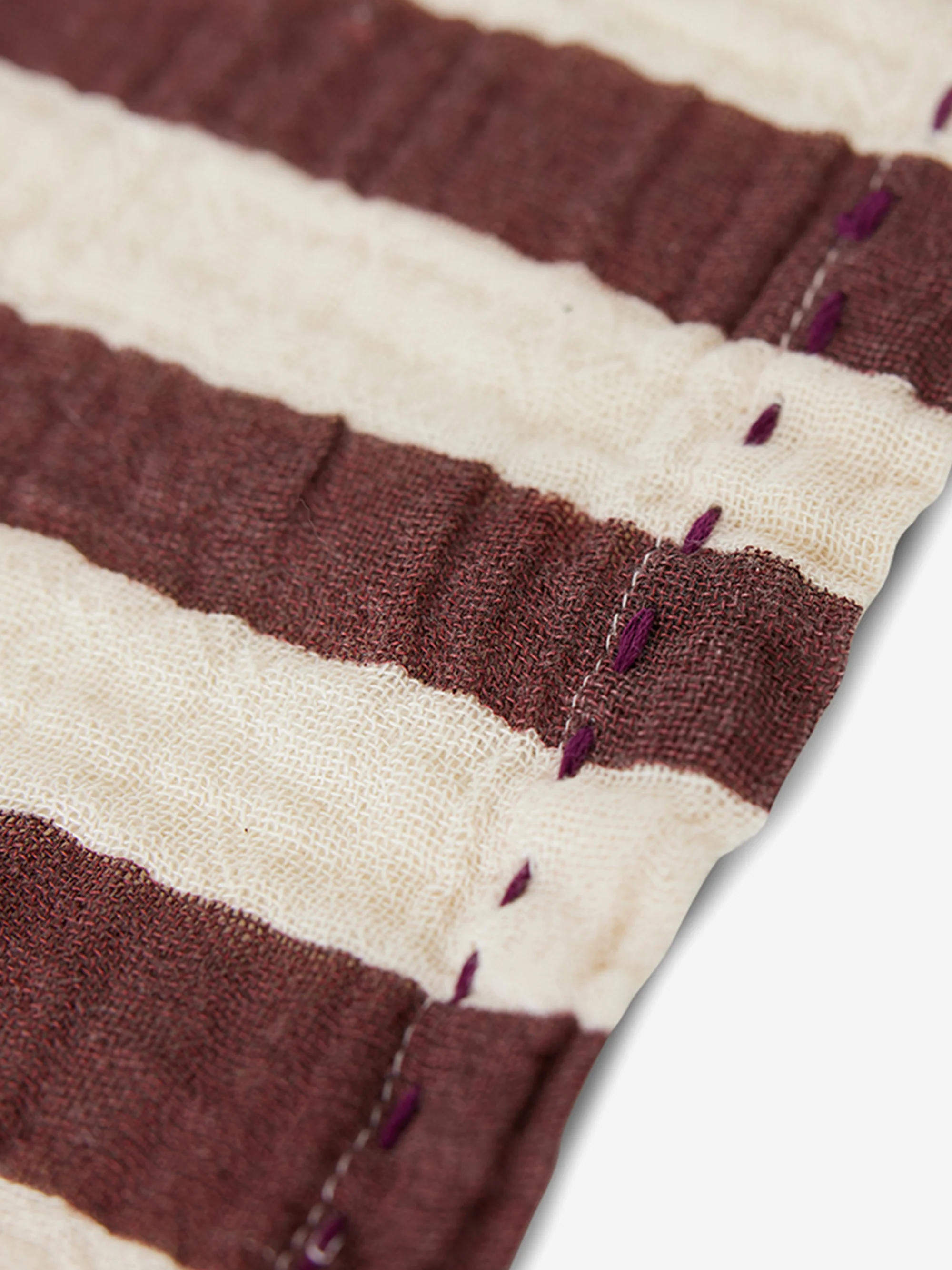 HKLiving Cotton Napkins Striped - Burgundy (Set of 2) - Image 2