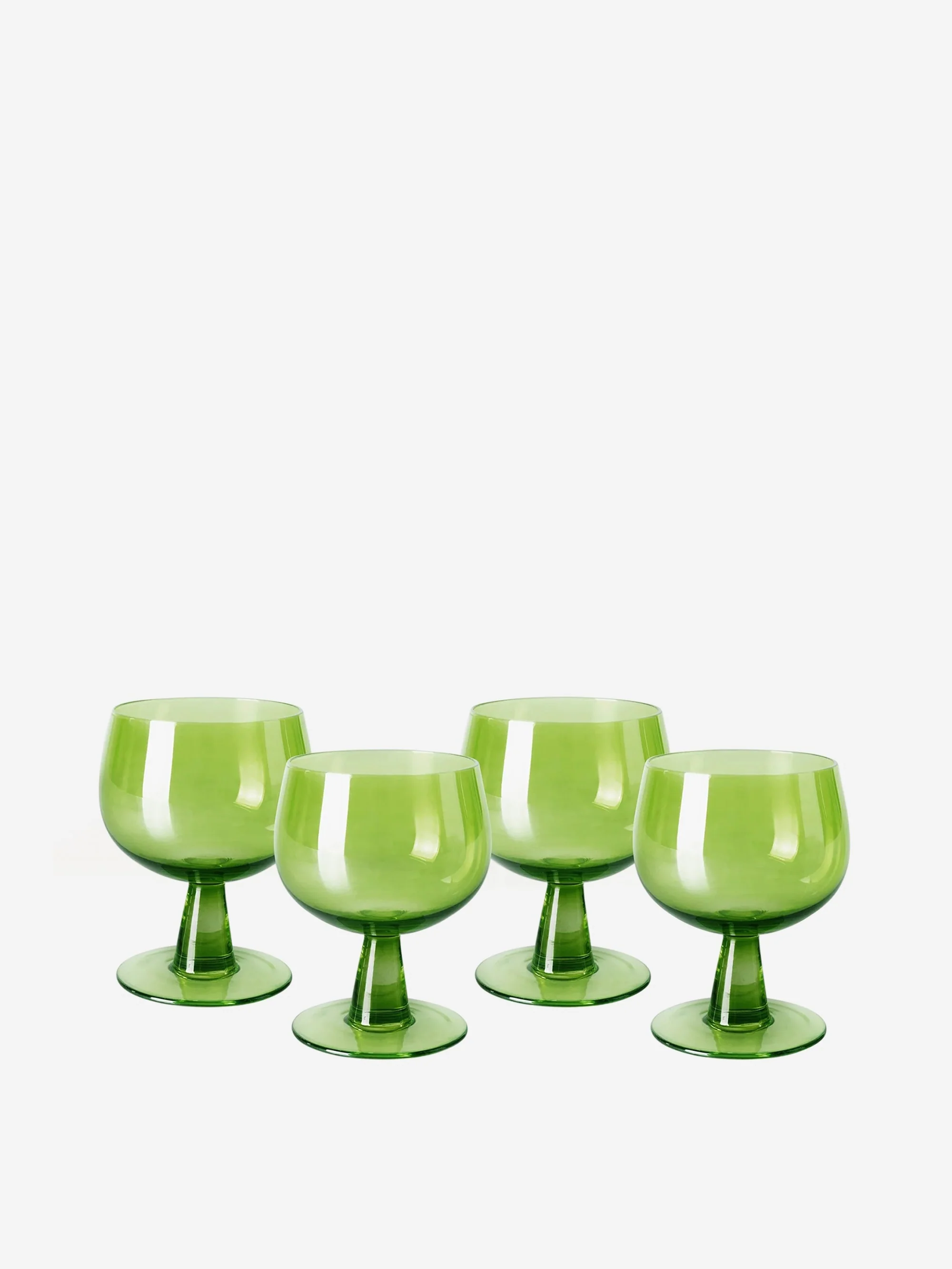 HKLiving The Emeralds: Wine Glass Low (Set of 4) - Lime Green - Image 2