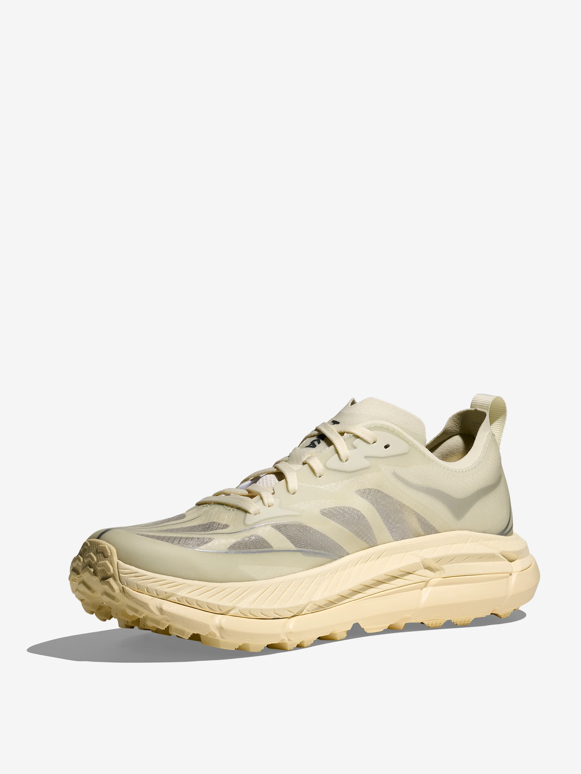 Hoka One One U Mafate Speed 4 Lite - Truffle Salt / Vintage Yellow - Image 3