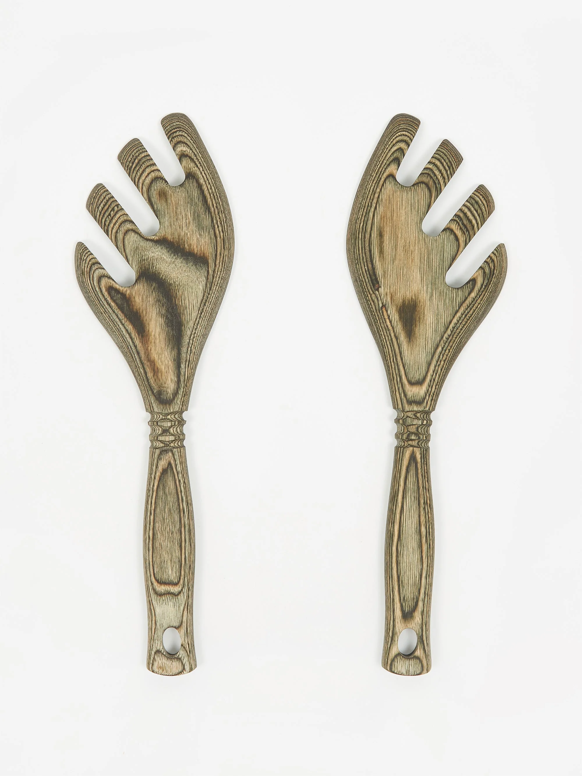 Island Bamboo Salad Servers - Black - Image 5
