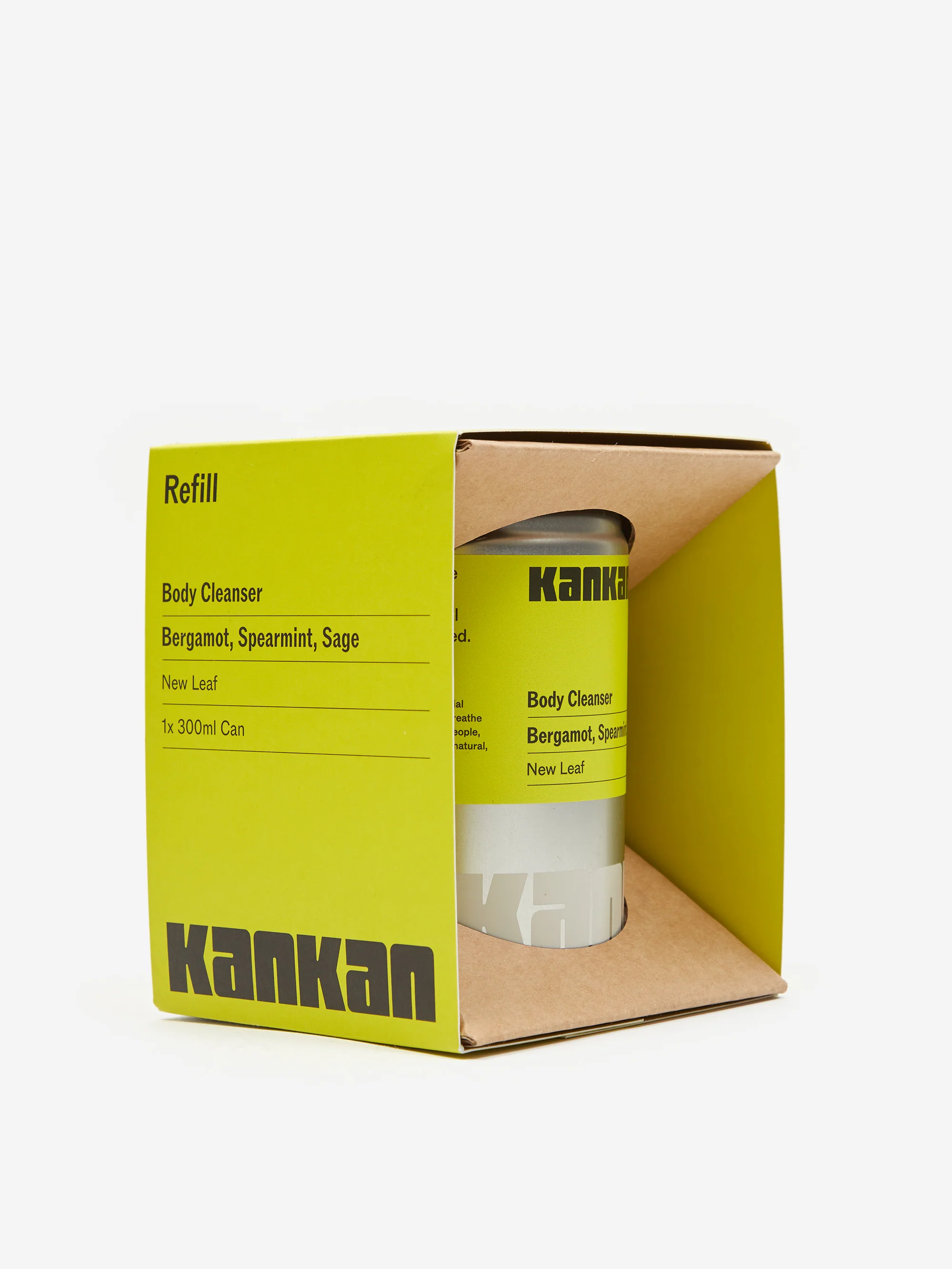 KANKAN Body Cleanser Refill 300ml - New Leaf - Image 2