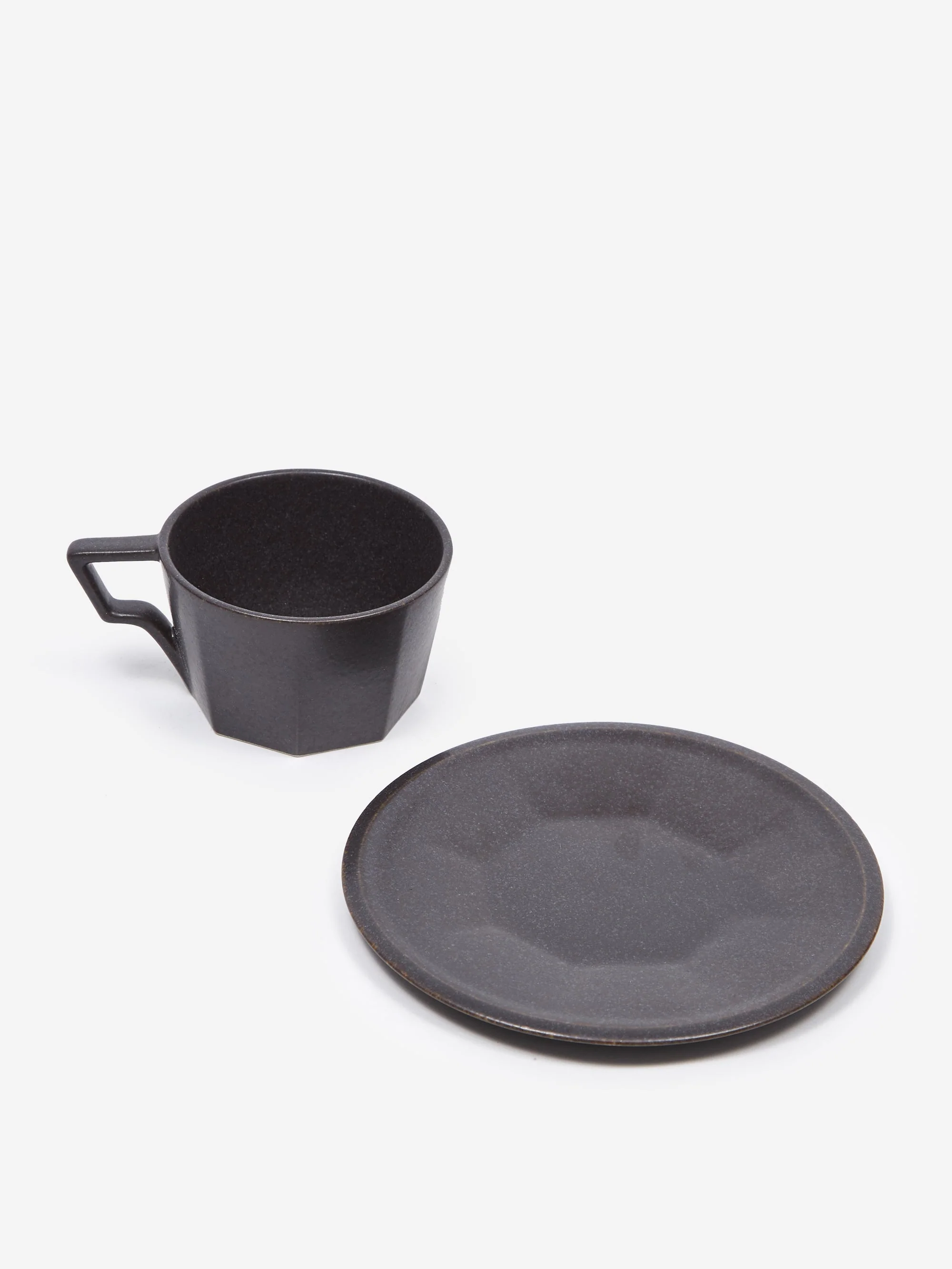 Kinto OCT Cup & Saucer 220ml - Black - Image 2