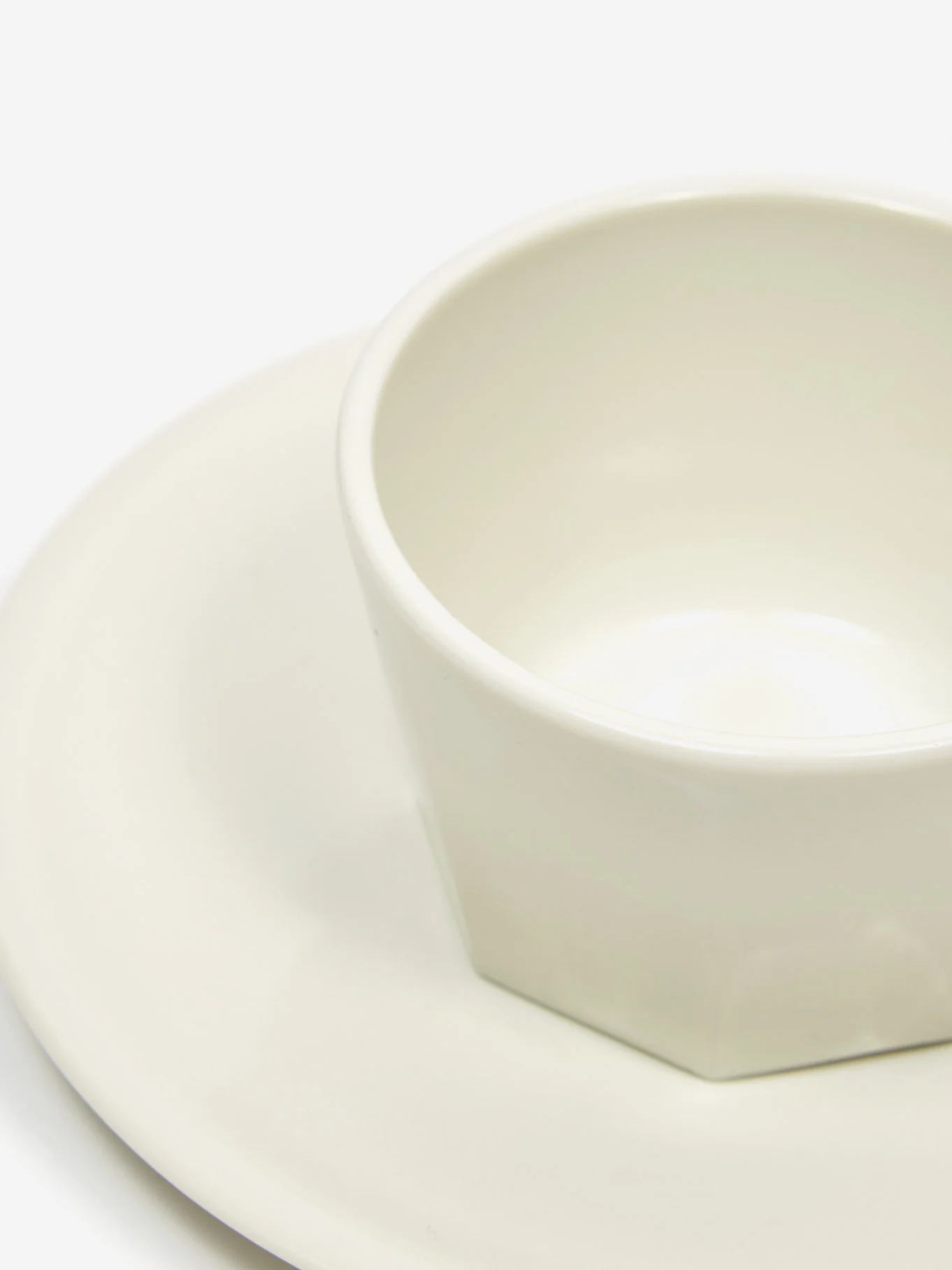 Kinto OCT Cup & Saucer 80ml - White - Image 3