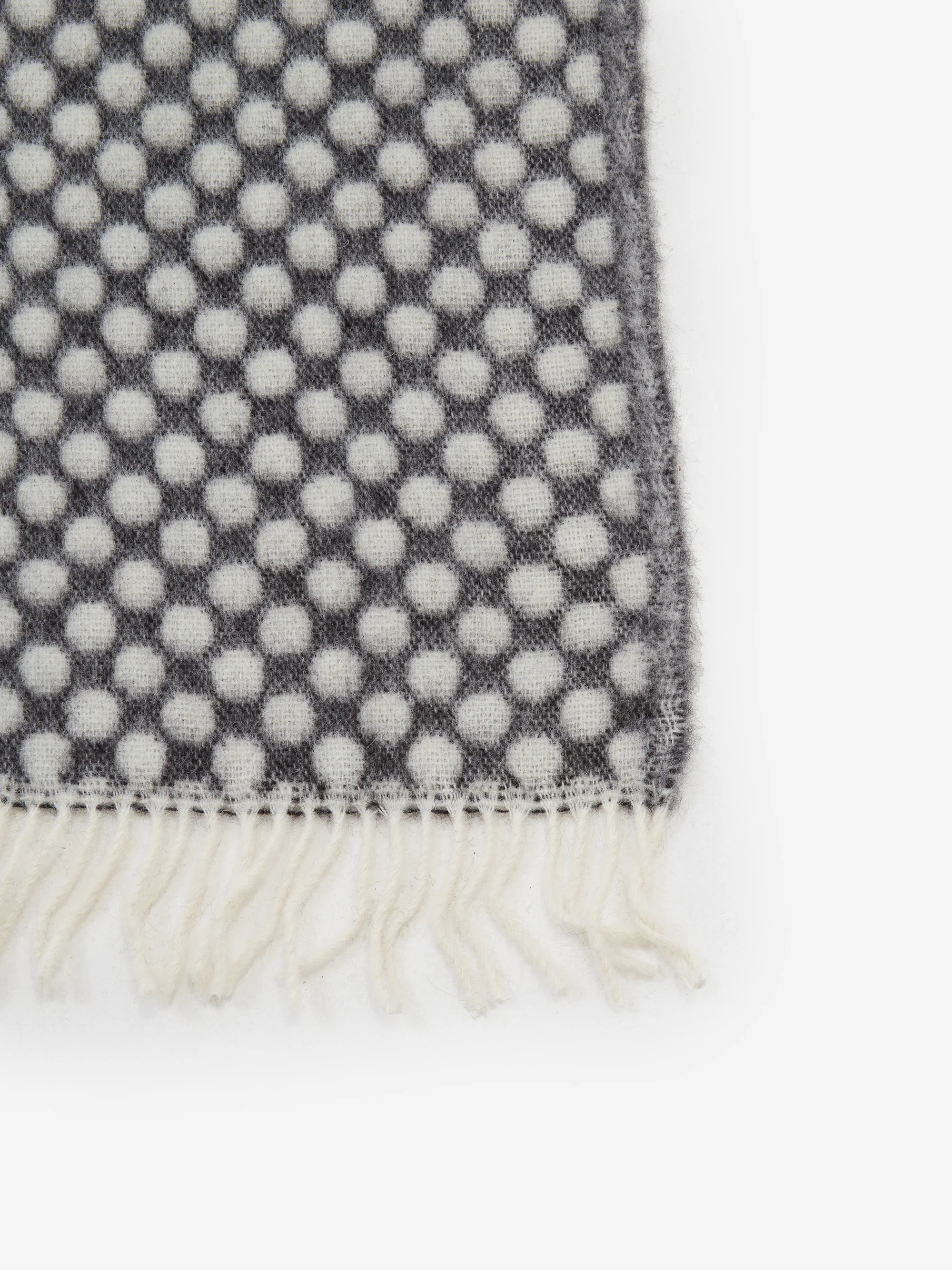 Klippan Gotland Dot Lambswool Blanket - Black/White - Image 3