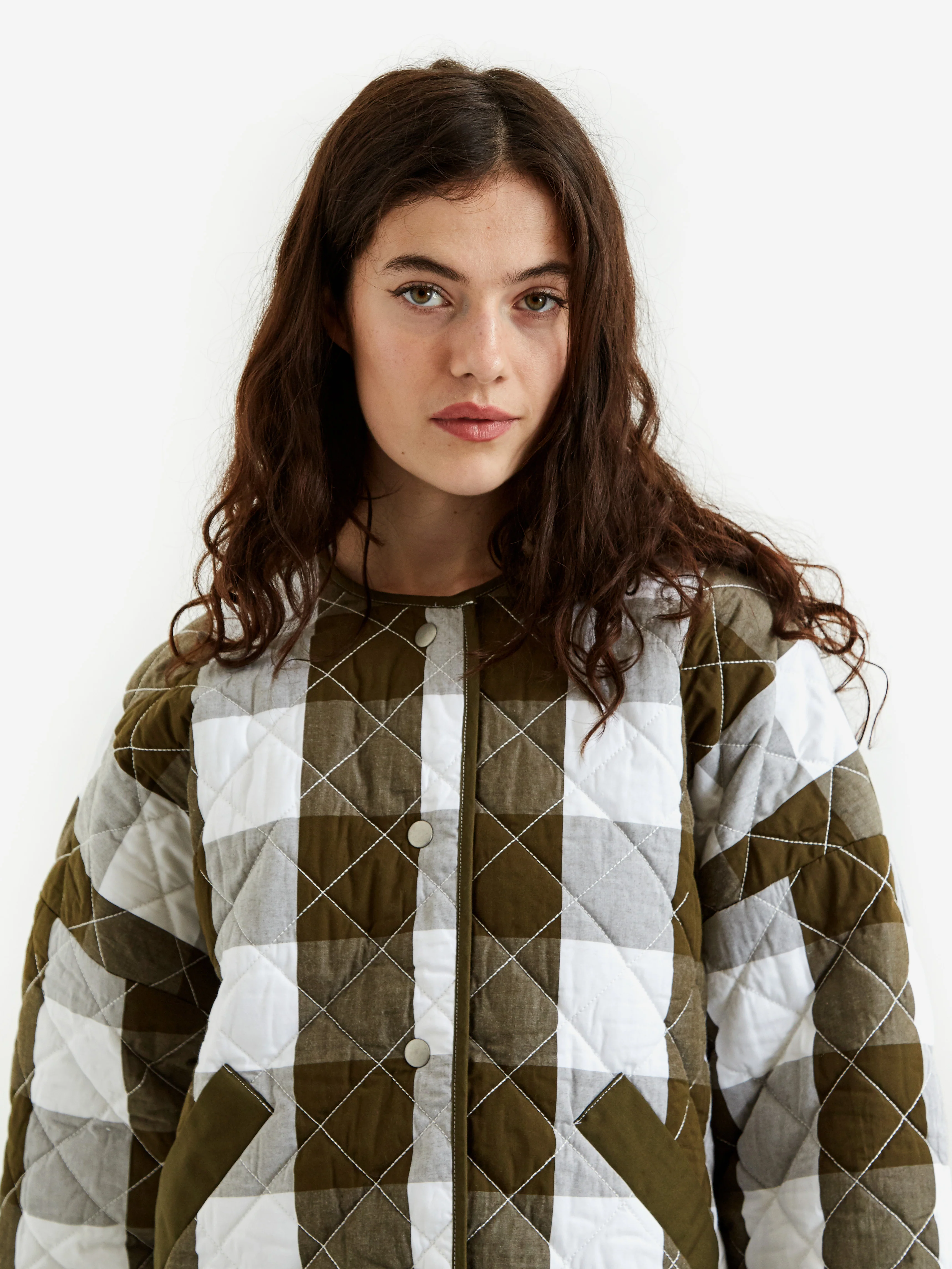Kowtow Altitude Jacket - Khaki Check - Image 3