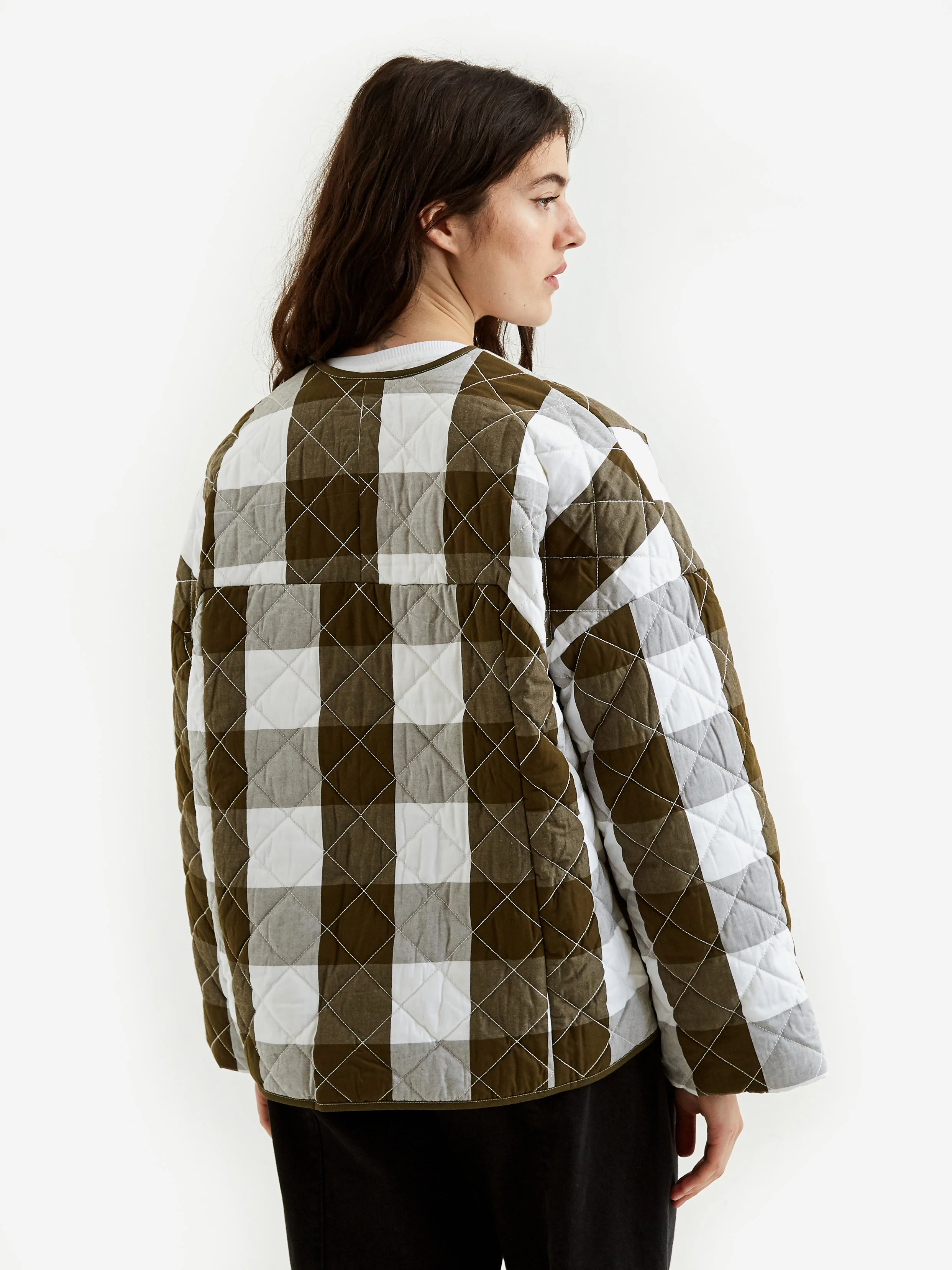Kowtow Altitude Jacket - Khaki Check - Image 4