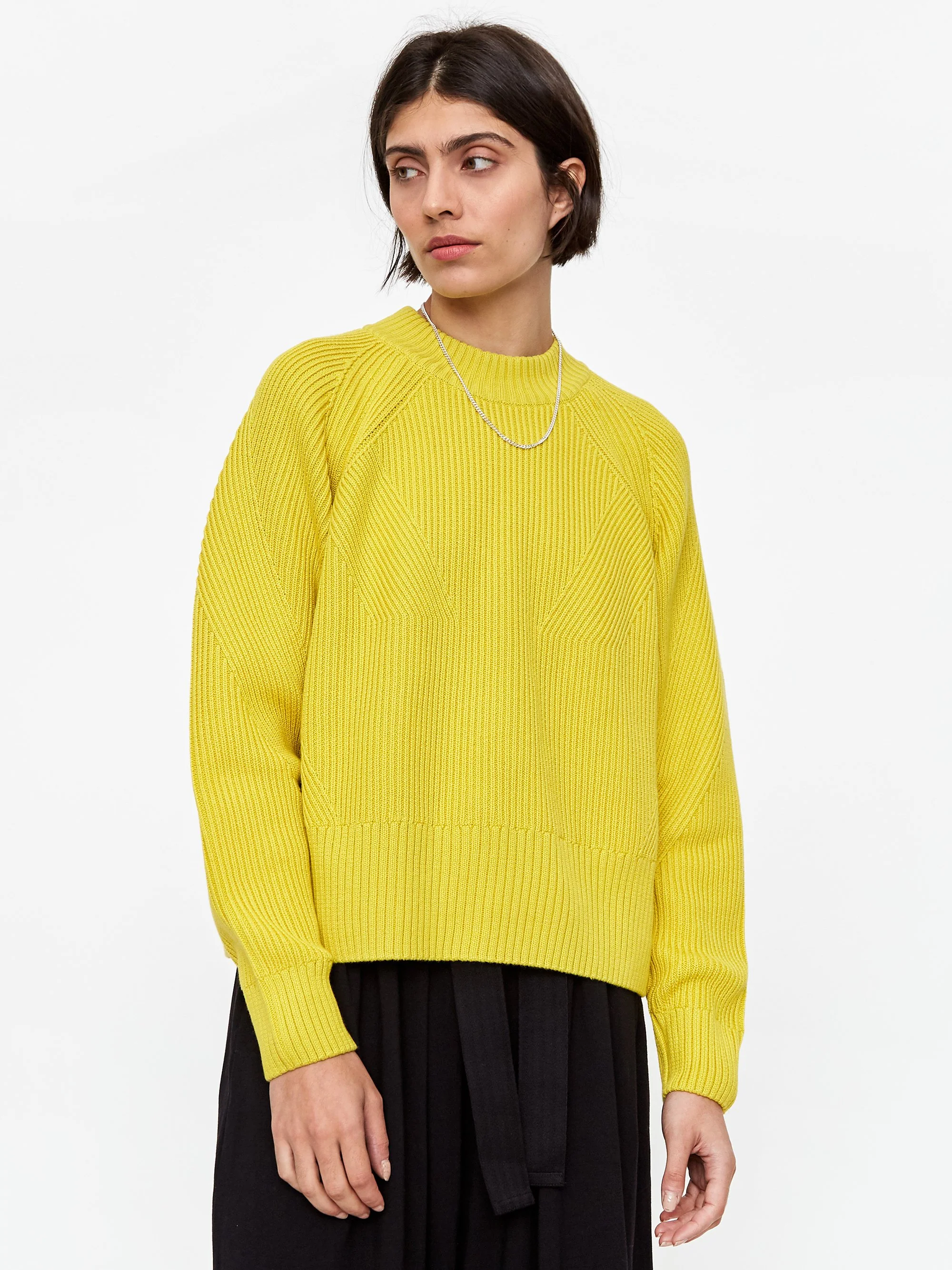 Kowtow Henri Crewneck Jumper - Acid Yellow - Image 2