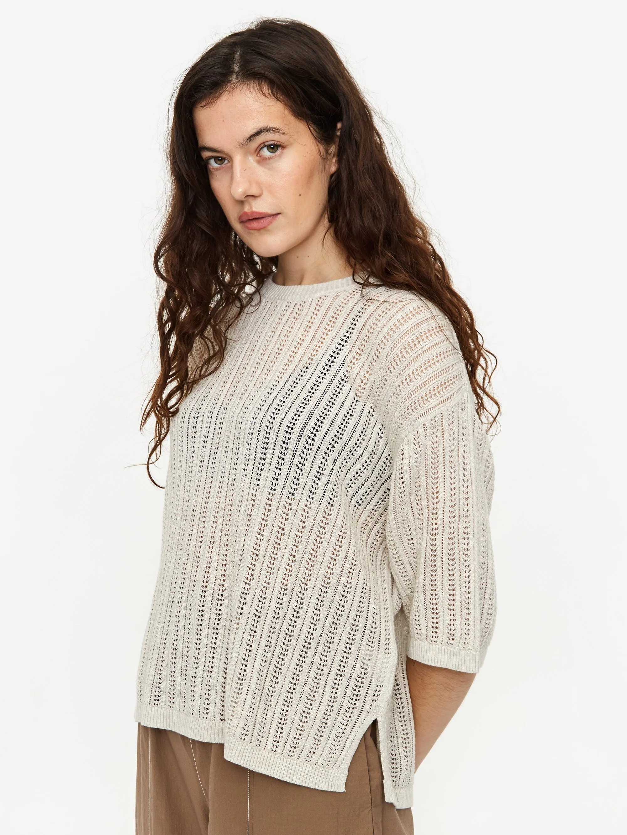 Kowtow Komorebi Short Sleeve T-Shirt - Greige - Image 2