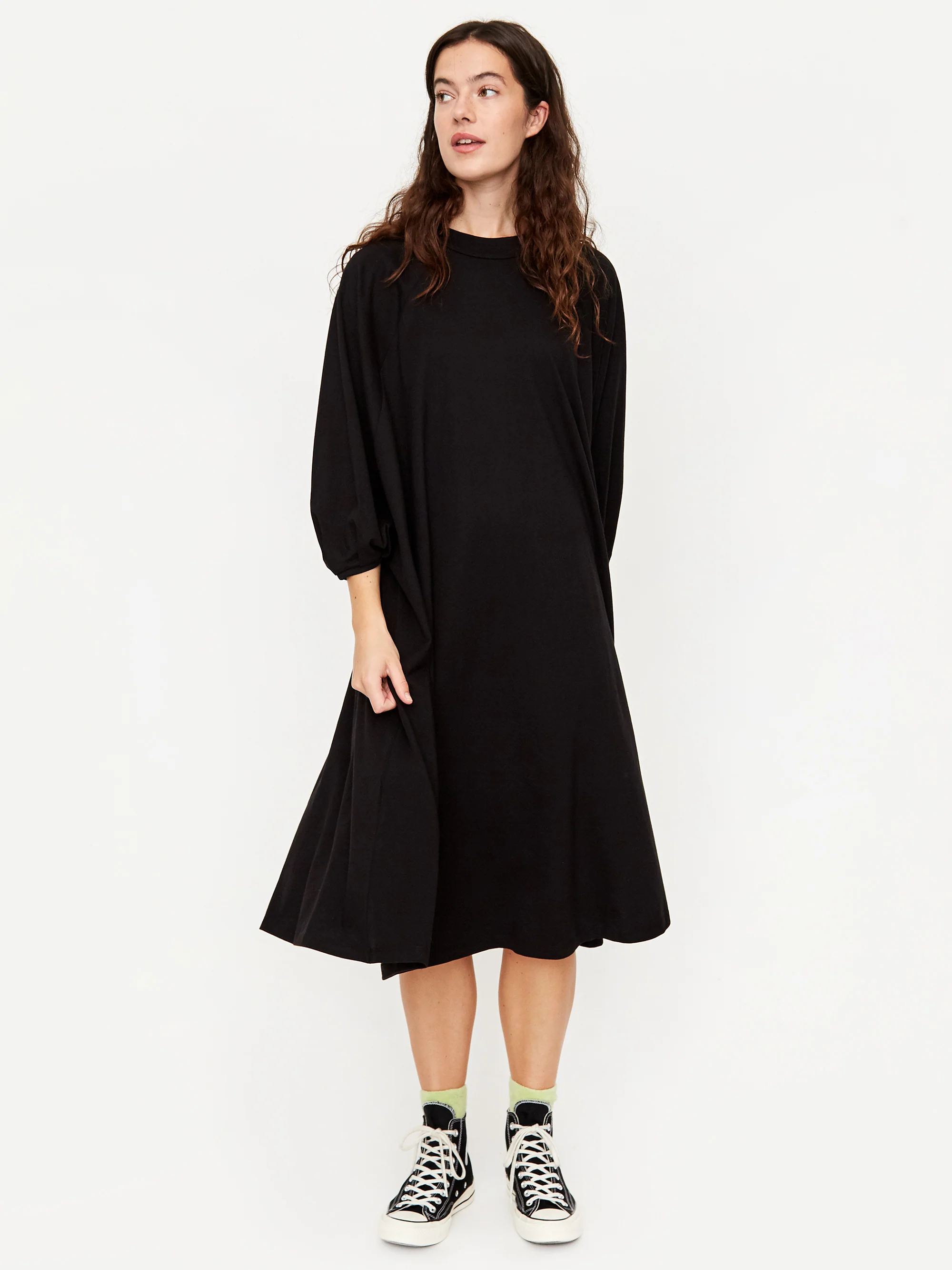 Kowtow Raglan Sleeve Dress - Black