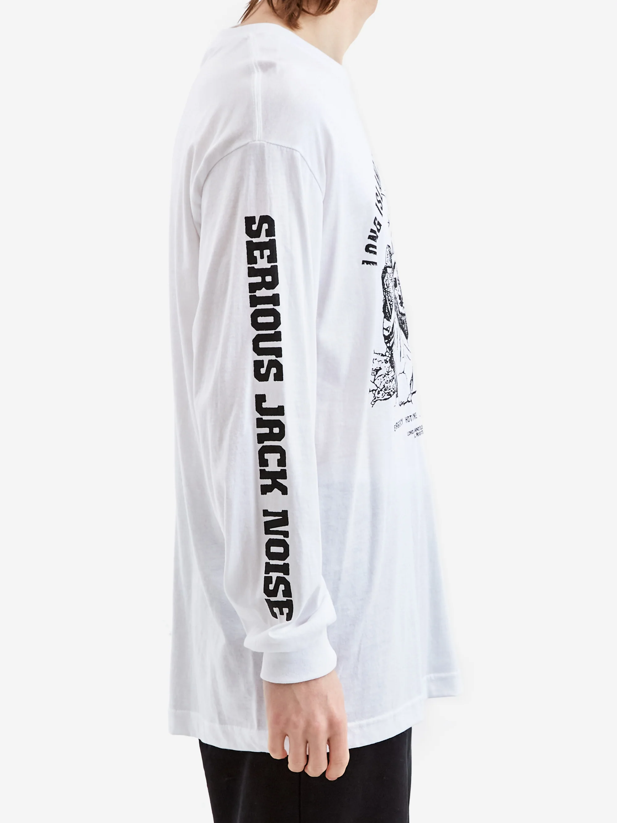 L.I.E.S. Records L.I.E.S. Statue LS T-Shirt - White - Image 5